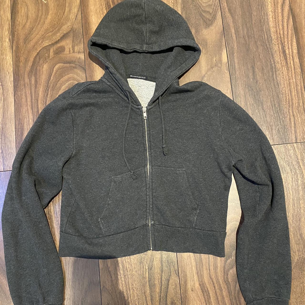 Brandy Melville Women's Grey Hoodie | Depop