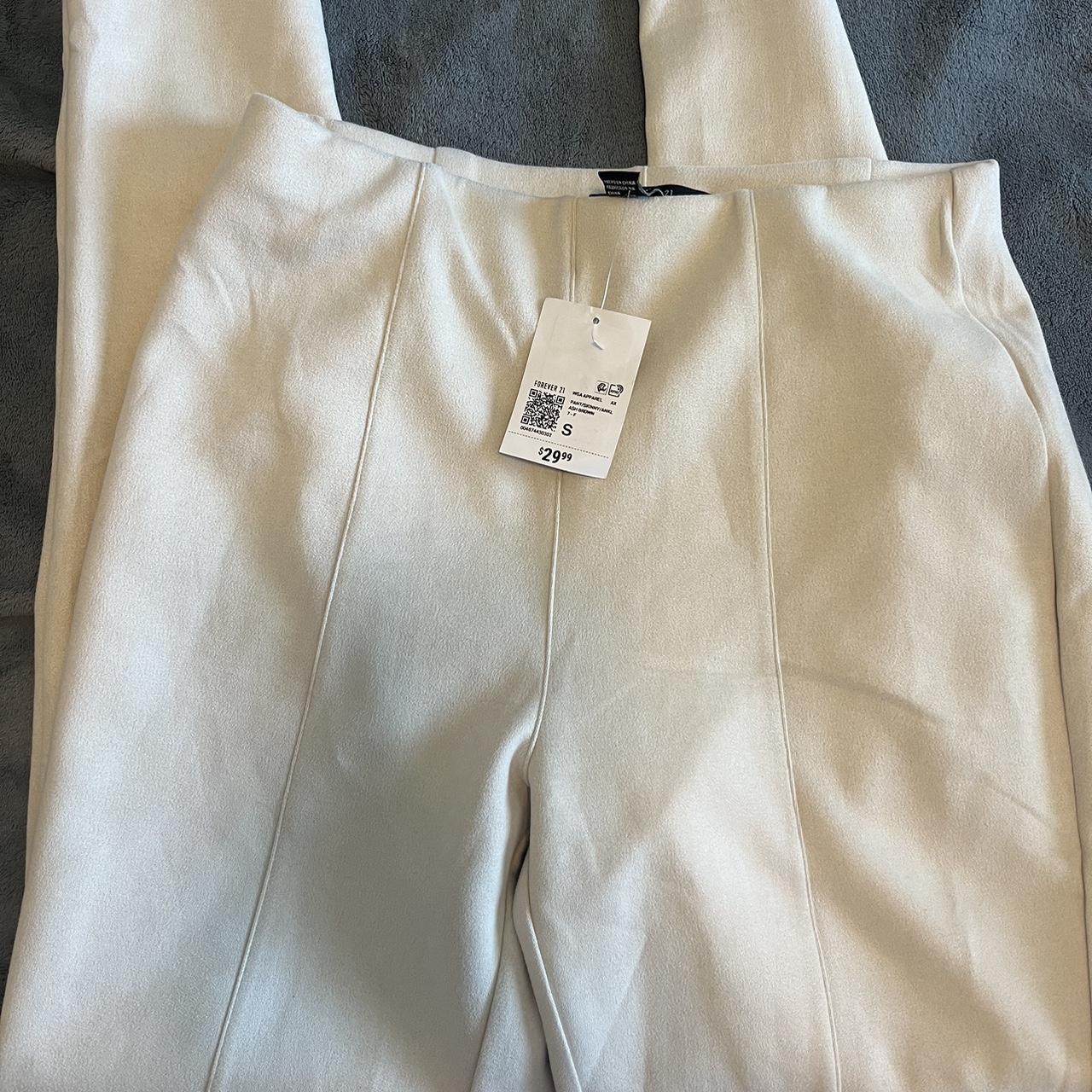 Forever 21 Women's High-Rise Straight Pants in White, 2X | Vancouver Mall