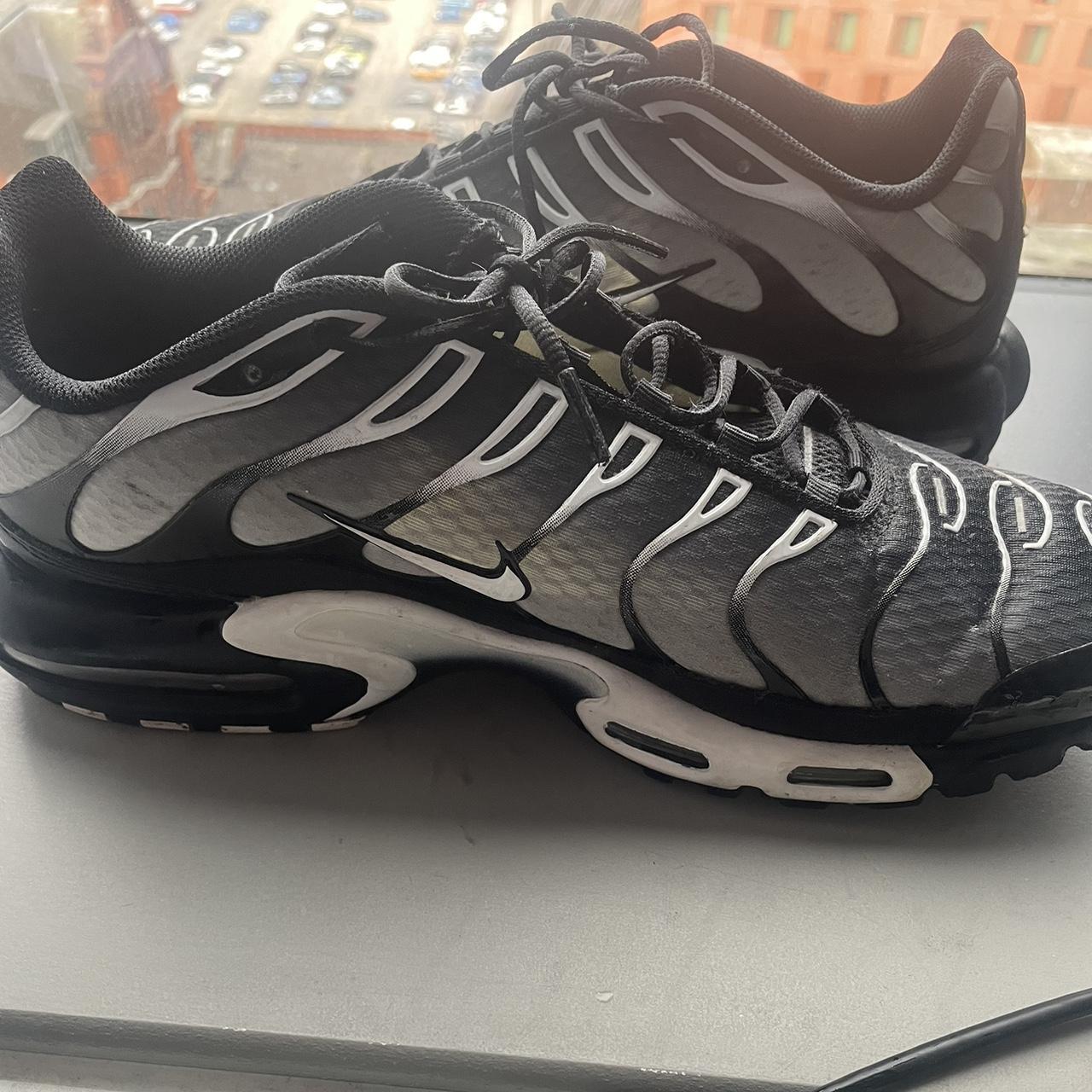Nike TN Air Max Plus Black Metallic Silver Depop