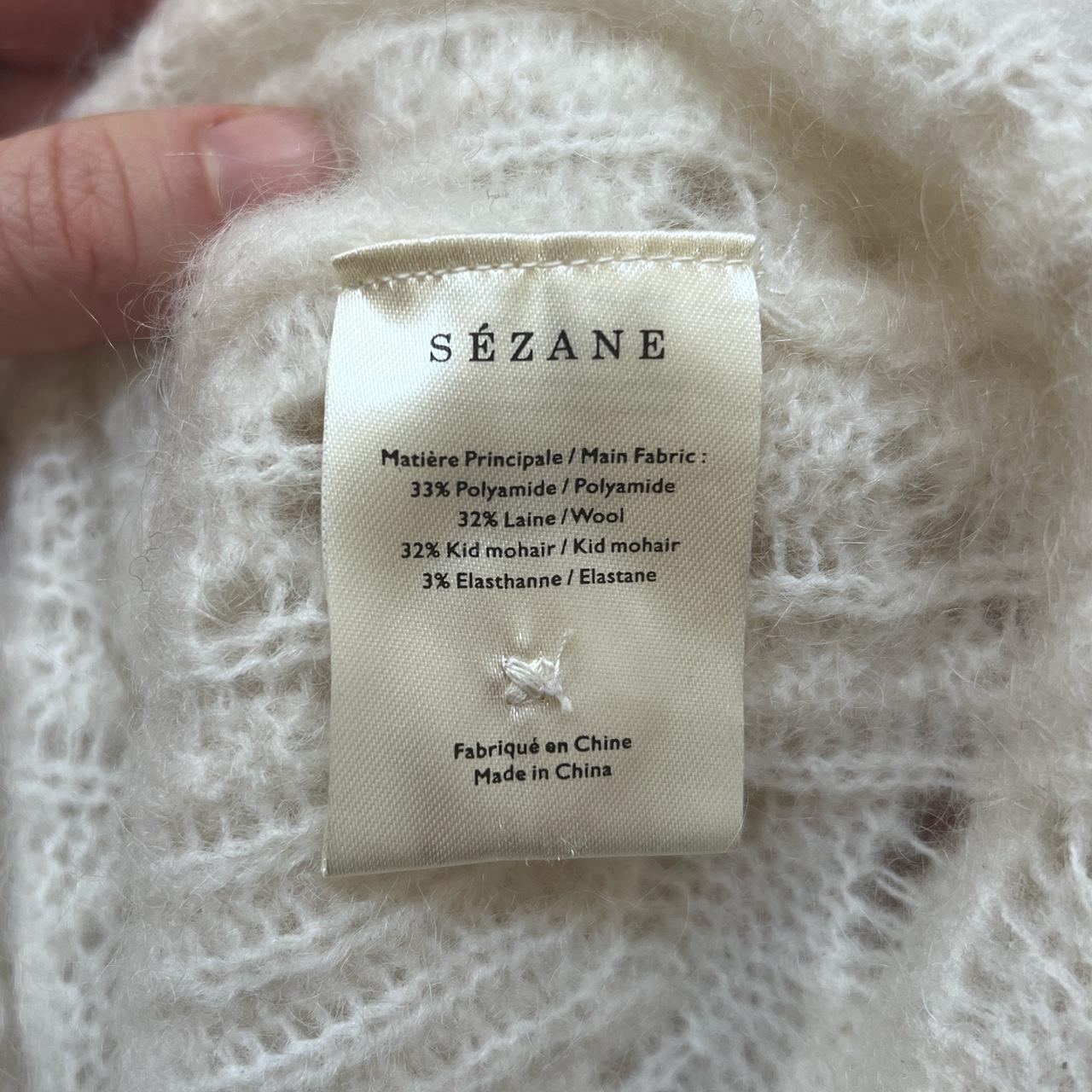 Sézane Women's White and Cream Cardigan (4)
