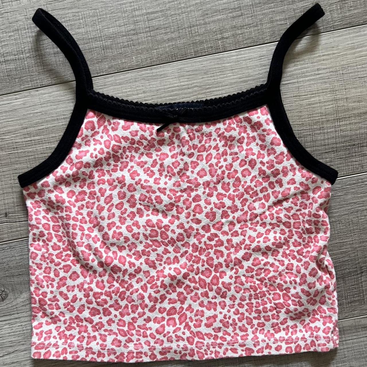 brandy melville cheetah tank top ⊹˚. ♡ •pre-loved... - Depop
