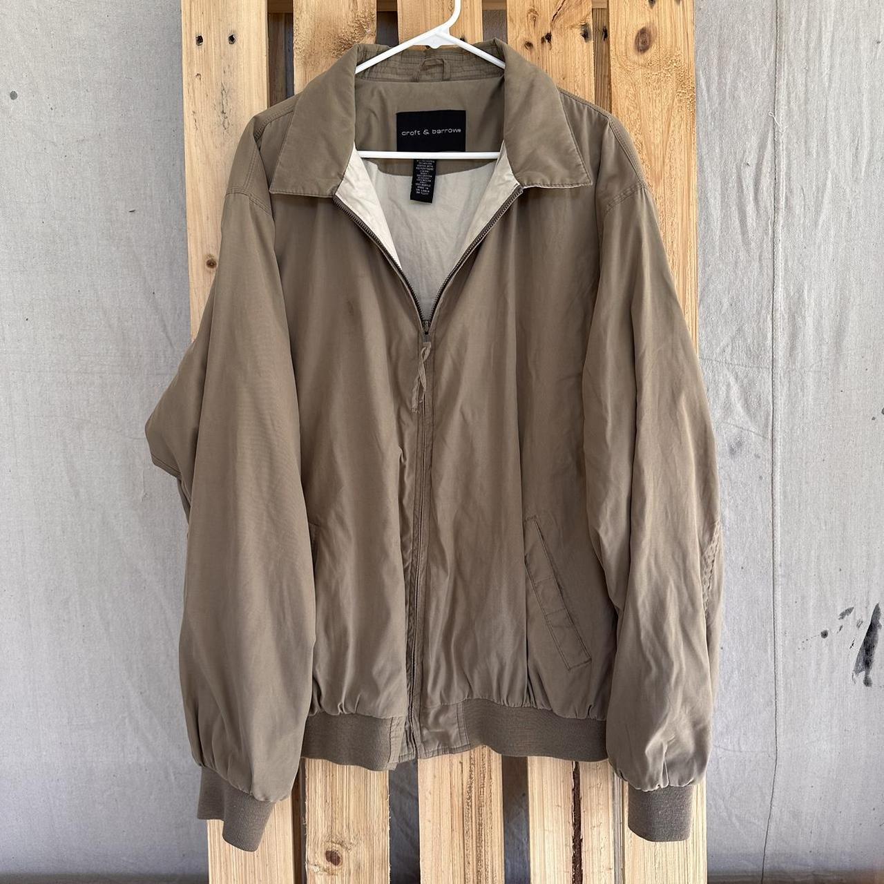 Tan brown Croft n barrow bomber wind jacket stain. Depop