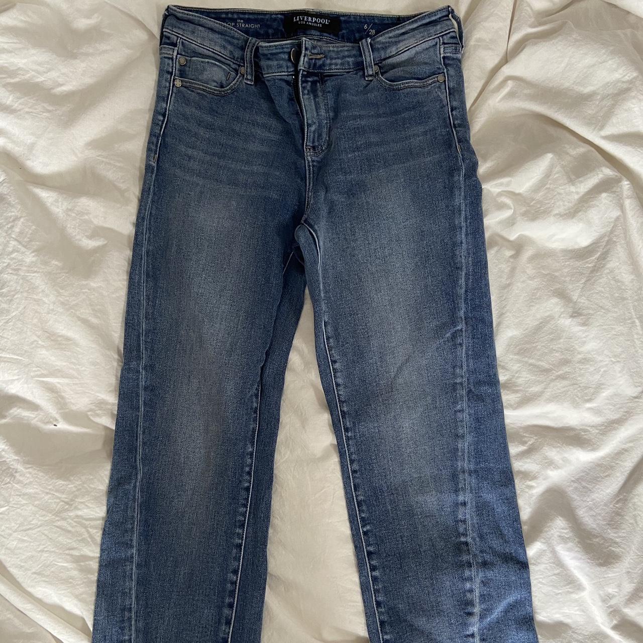 liverpool los angeles crop straight jeans with... - Depop