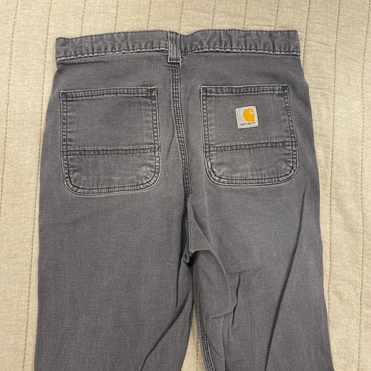 Carhartt work pants grey - size 30x34 - Depop