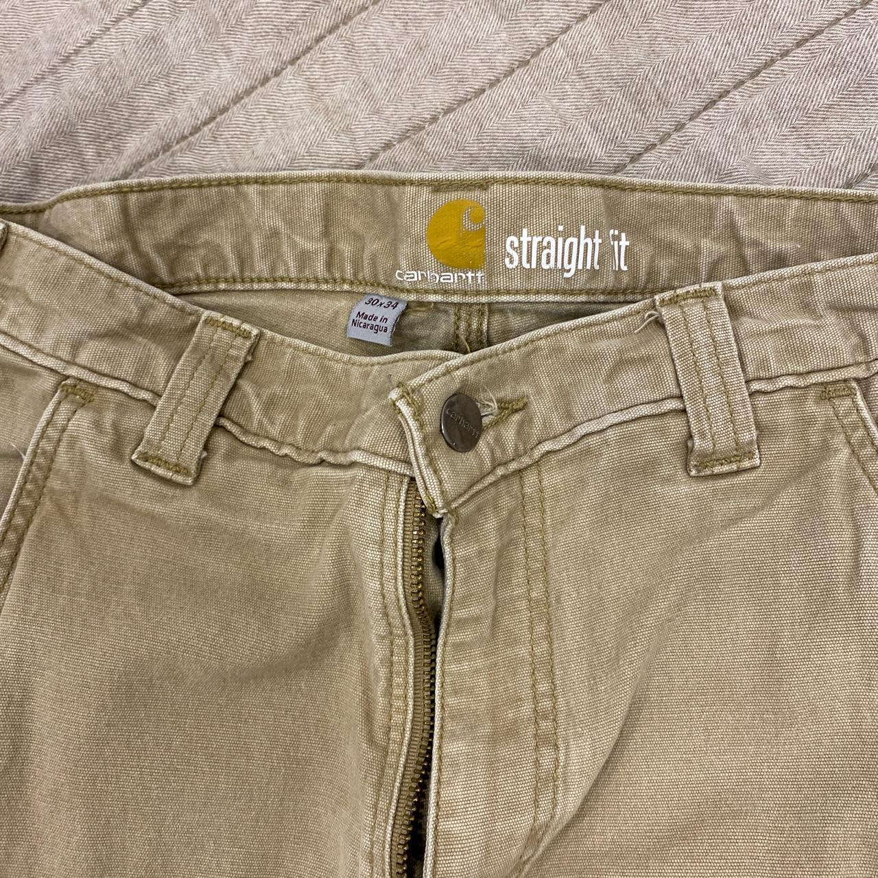 Carhartt work pants tan - size 30x34 - Depop