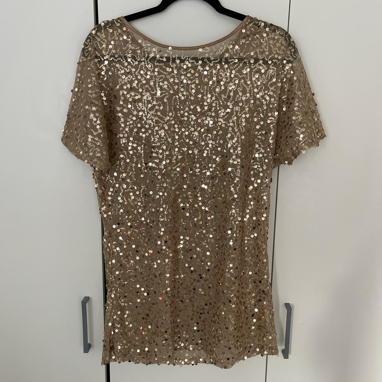 Rat & Boa gold sequin dress #rat&boa #sequins #party - Depop