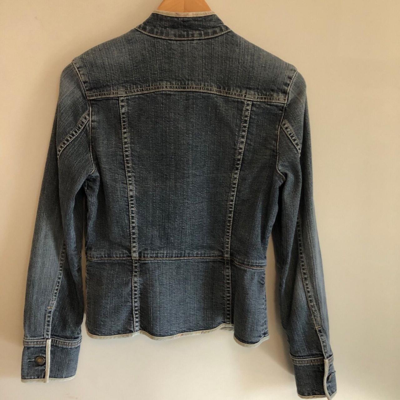 GAP Womens Jean Jacket Blazer Cotton Denim Dark Wash... Depop