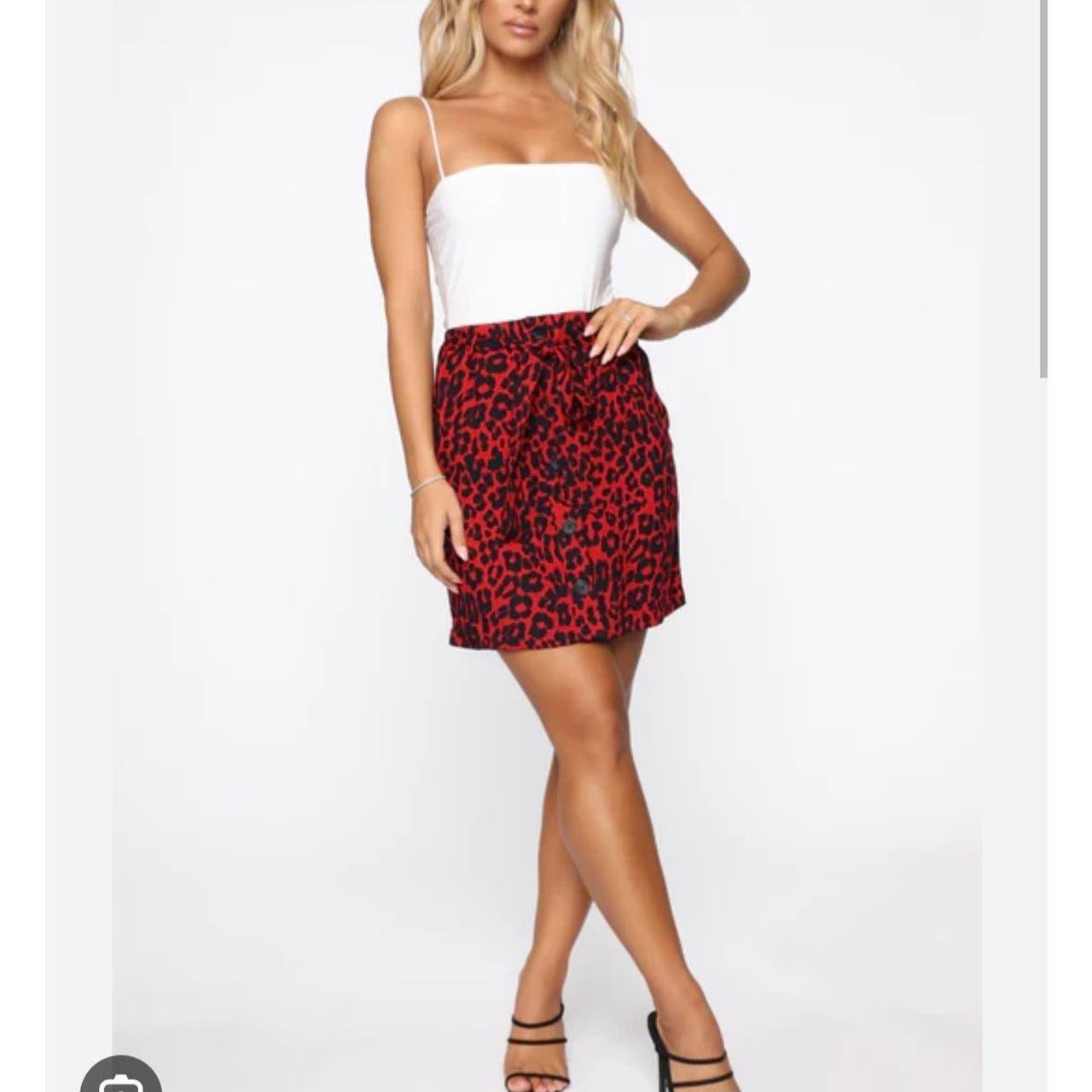 Leopard print shop skirt fashion nova