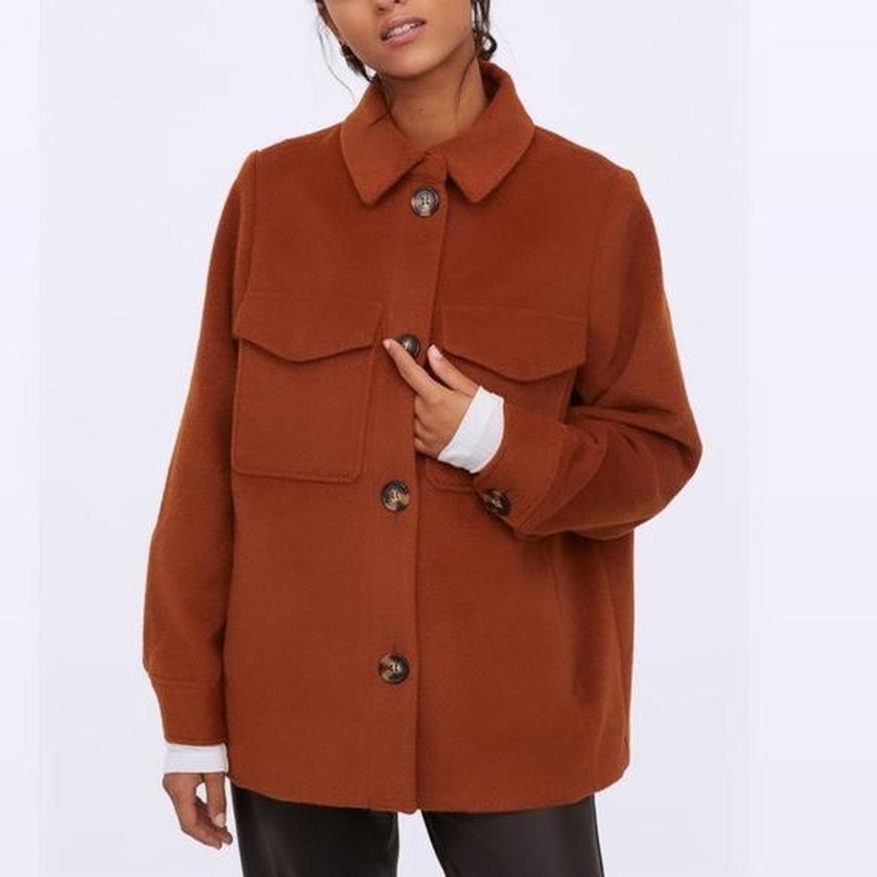 H&M Women's Tan and Orange Jacket Depop