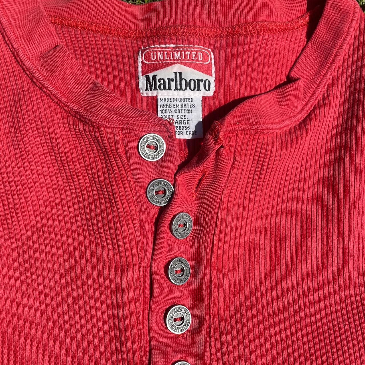 Marlboro Long Sleeve dope buttons thick comfy... - Depop