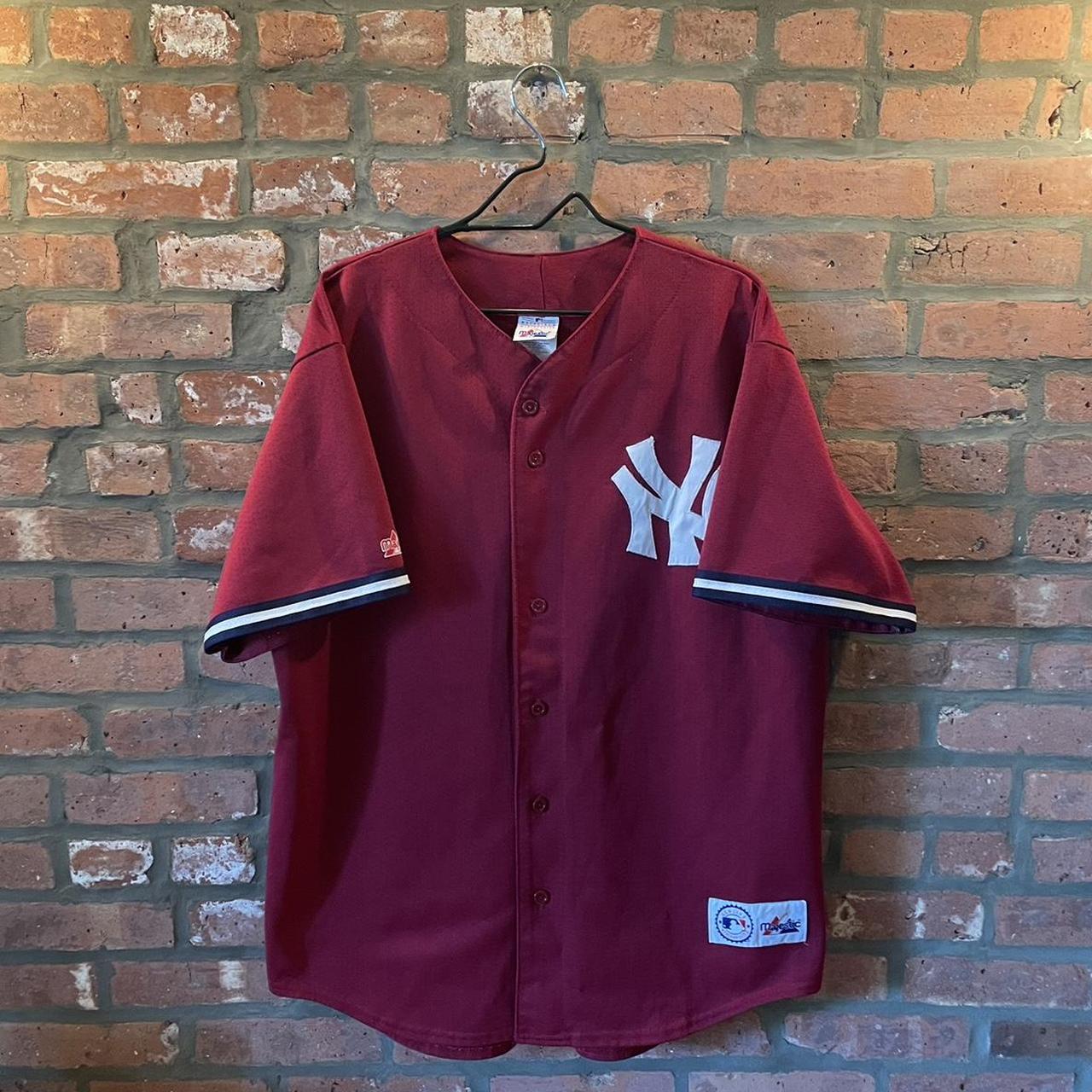 Vintage Russell Athletic XXL Baseball Jersey Navy - Depop