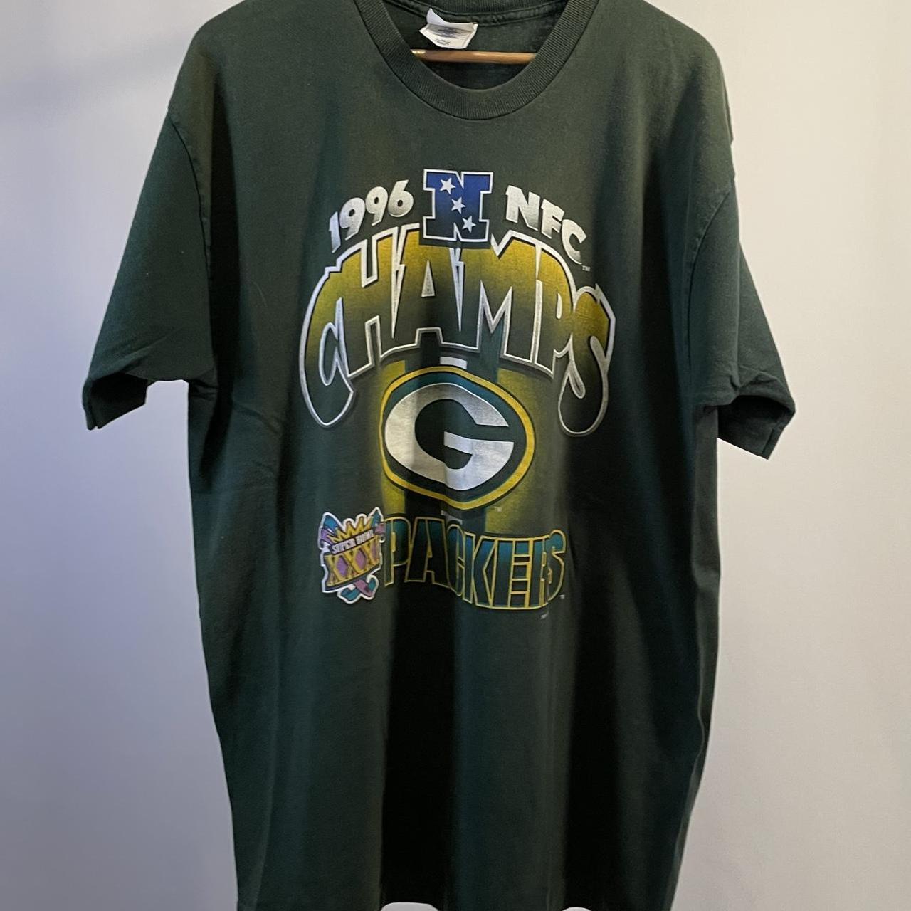 Vintage 1990s Green Bay Packers NFC Champions Super Bowl Shirt