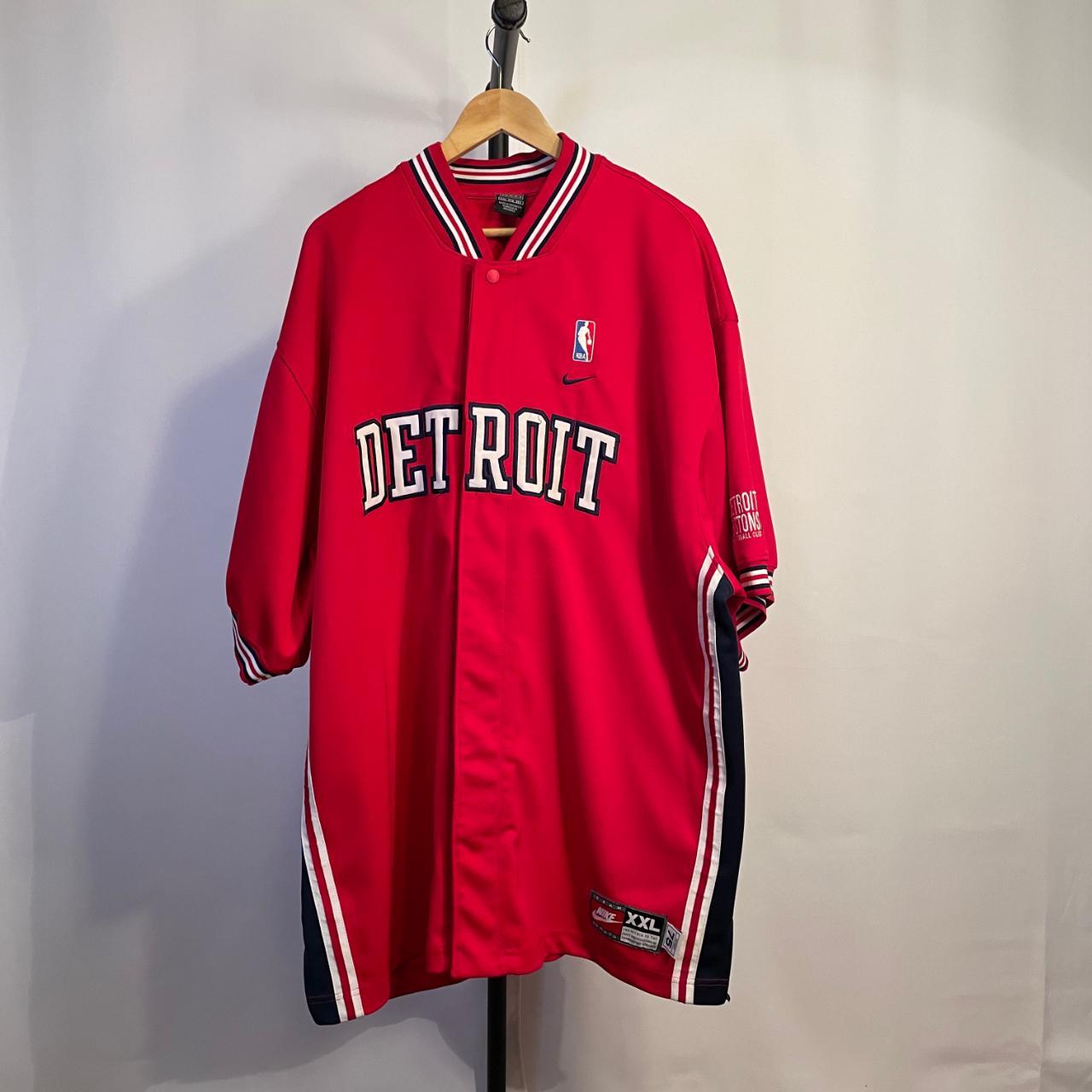 Vintage Nike Detroit Pistons WarmUp Jacket XXL... Depop