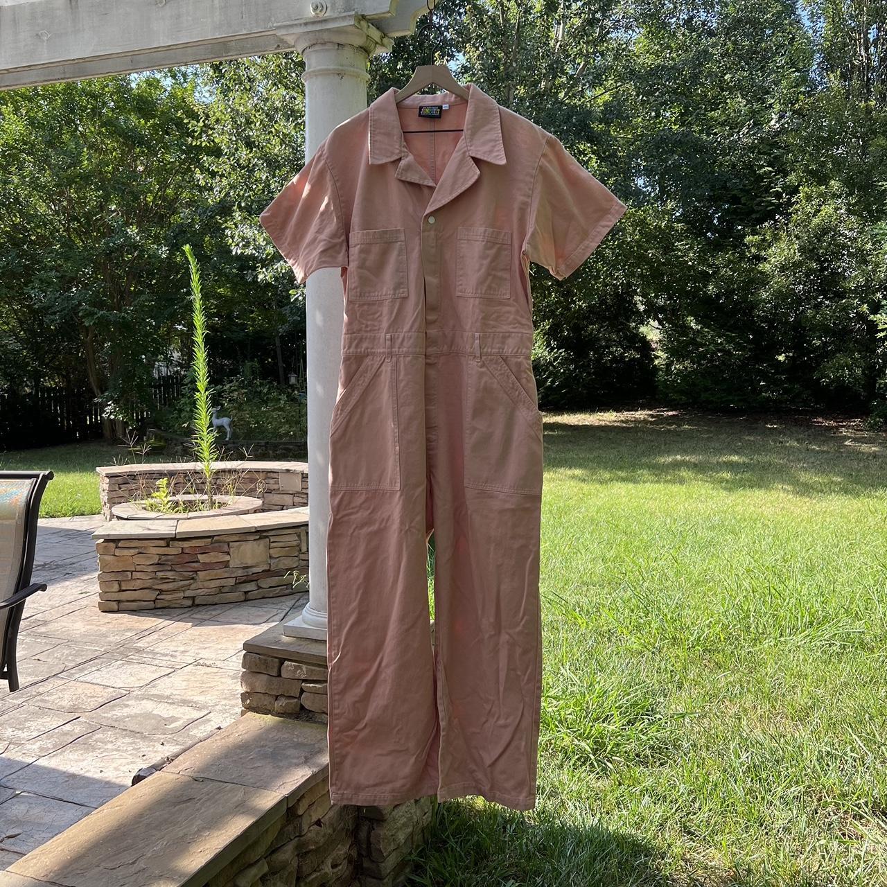 Big Bud Press Dusty Rose Short Sleeve Jumpsuit Size... - Depop