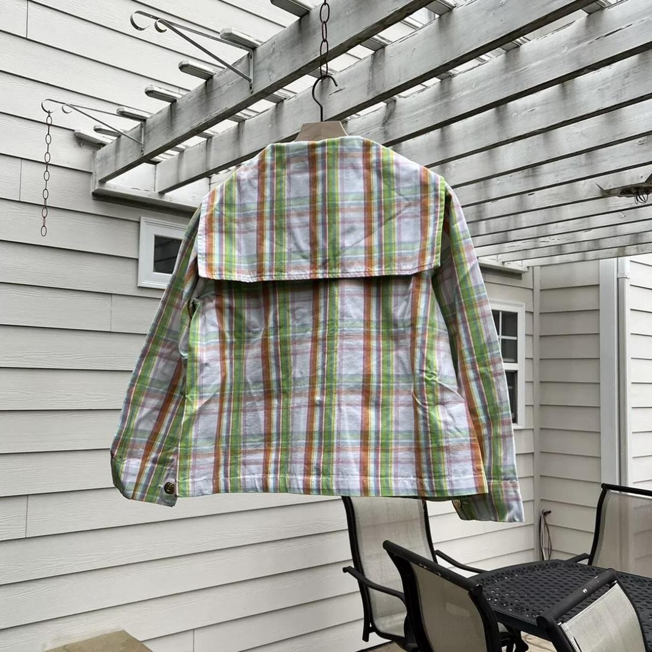 Big Bud Press Spring Rainbow outlets Plaid Sailor Jacket Size L.