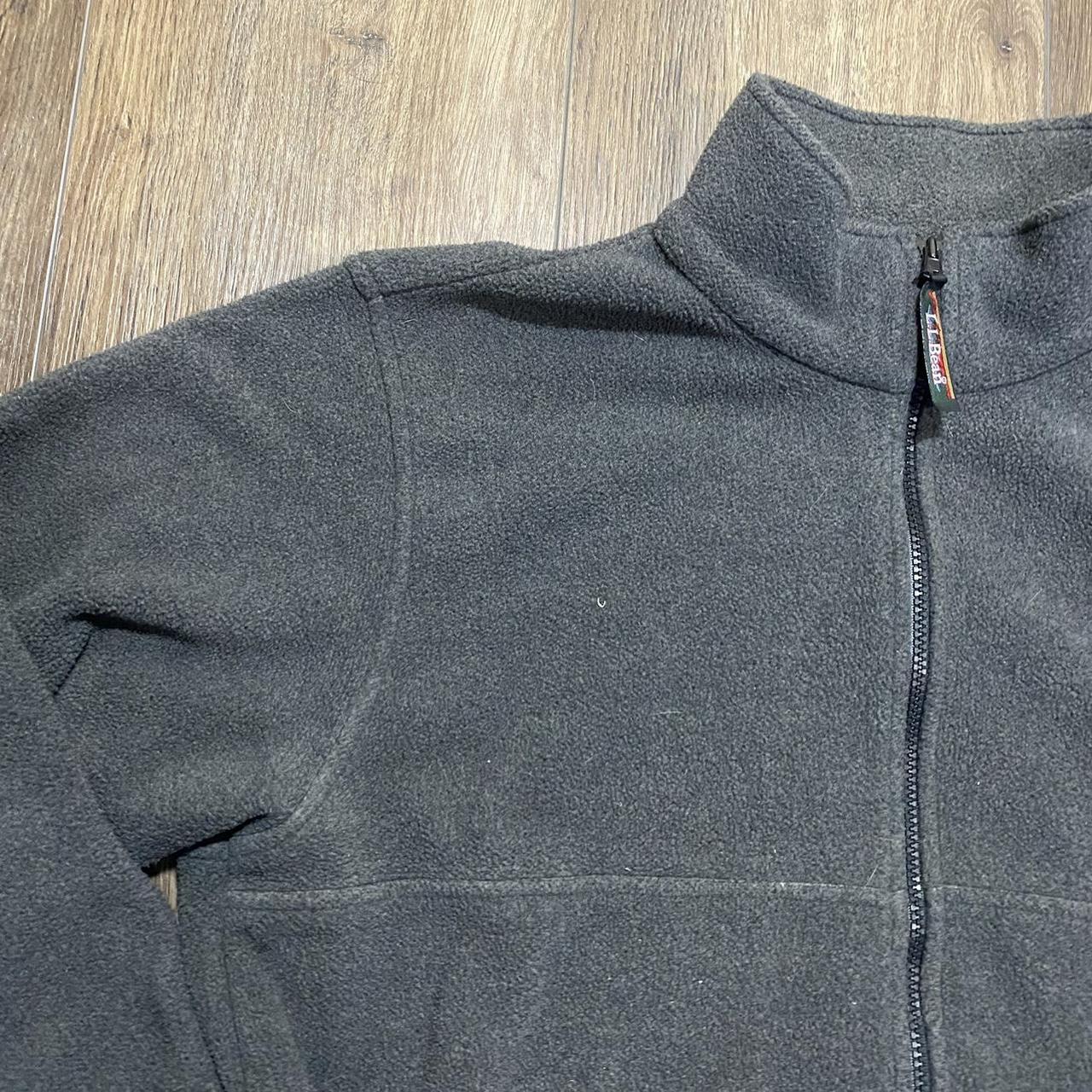 90s 00s L.L.Bean Fleece Zip-Up Grey Color Tagged... - Depop