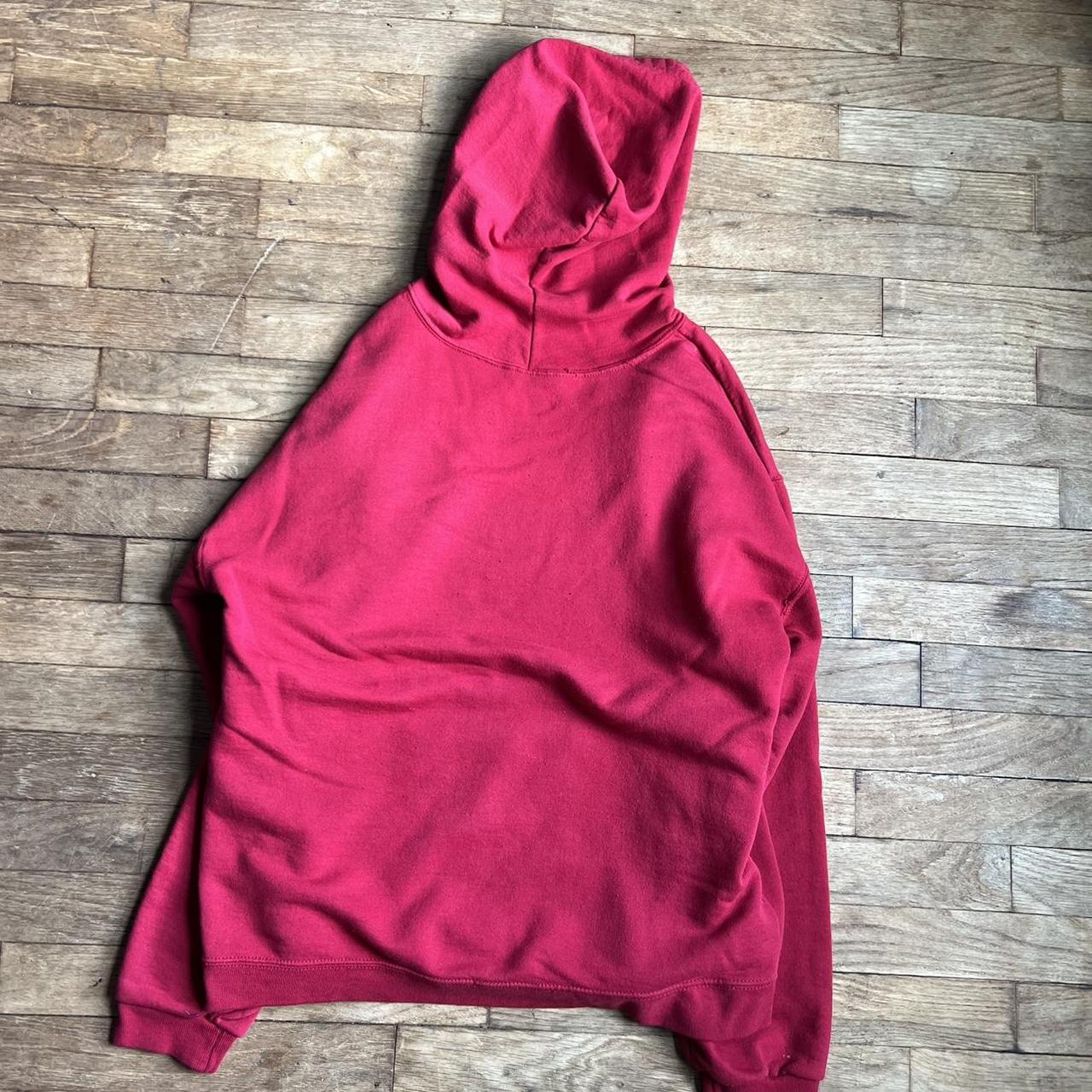 60s 70s vintage blank red hoodie good condition,... - Depop