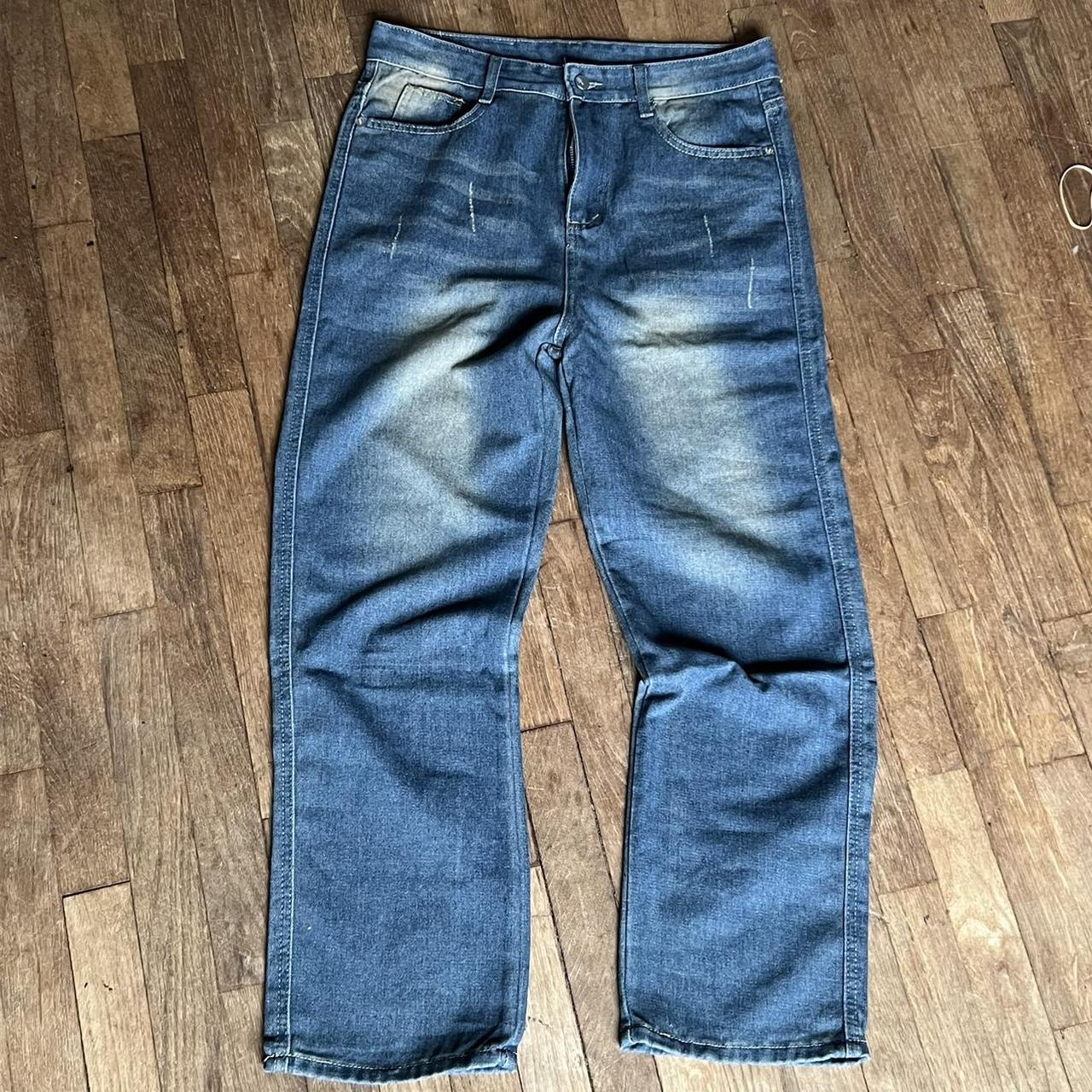 Y2k sand wash loose fit grunge jeans super sick... - Depop