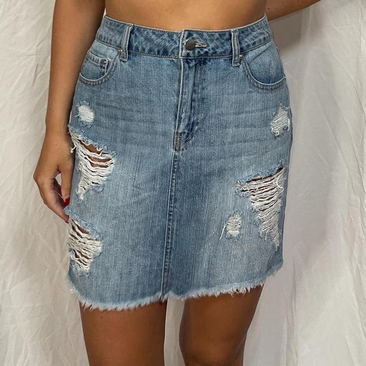 Blue jean skirt forever cheap 21