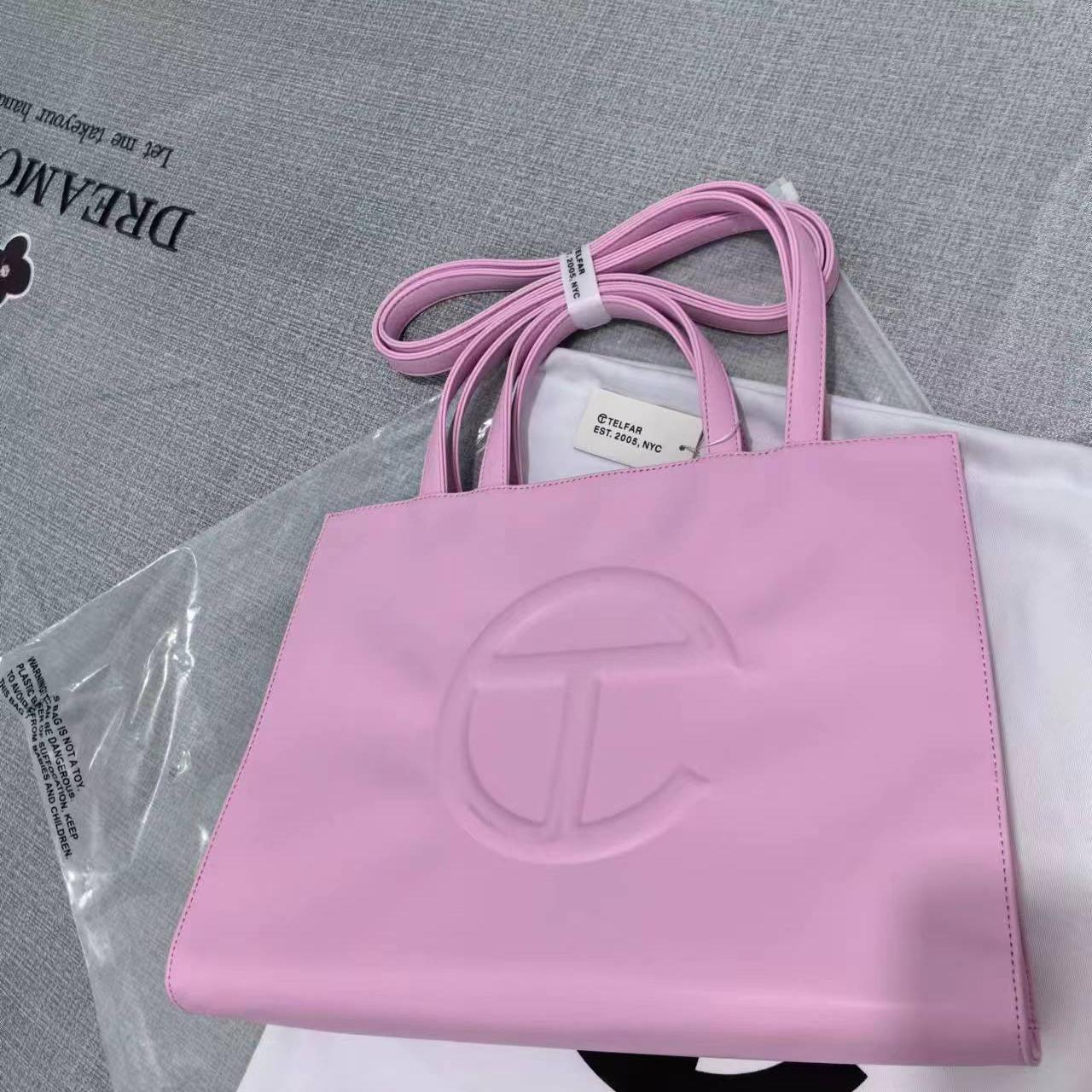 medium bubblegum pink shopping bag