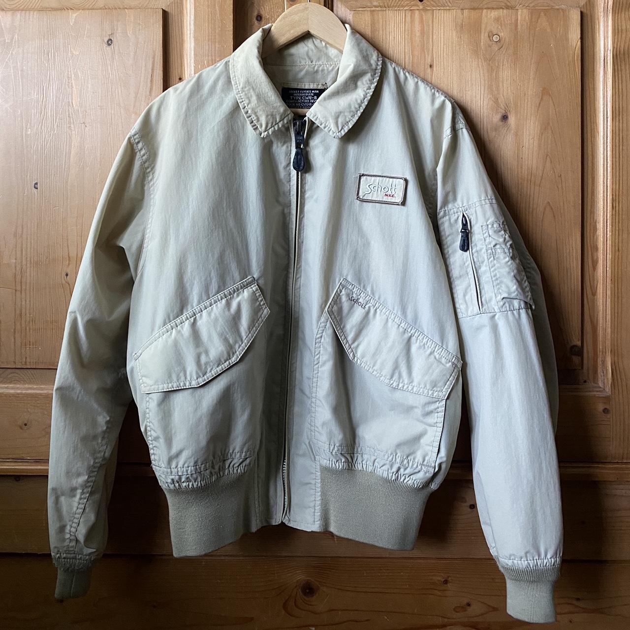 Vintage Schott NYC off white / cream bomber | Depop