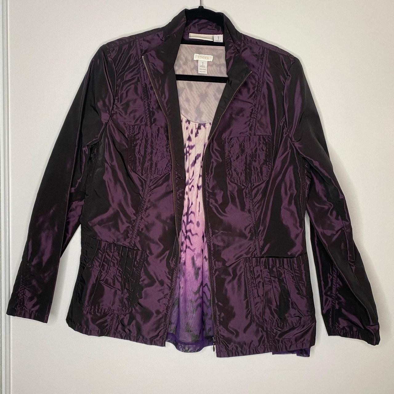 Chico's purple jacket hotsell