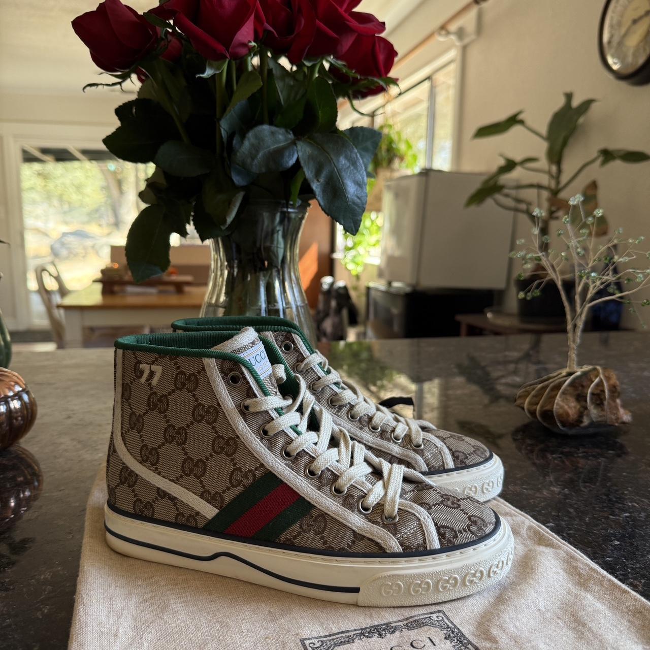 Red gucci high top sneakers online