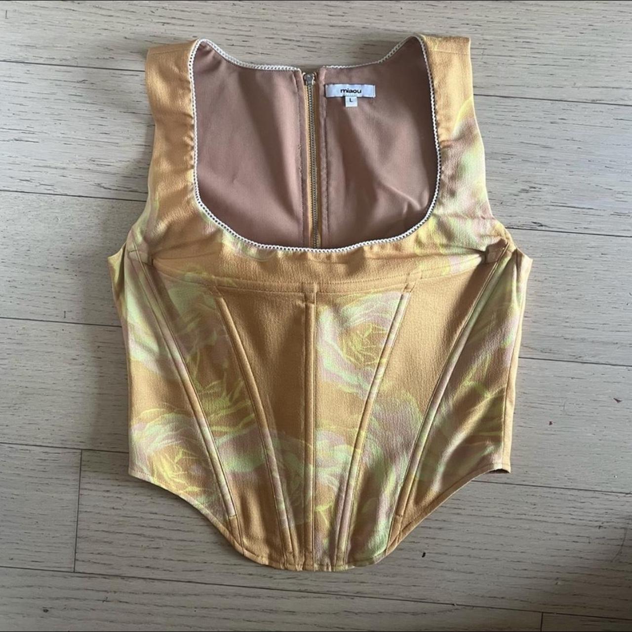 Miaou Women's Cream and Yellow Corset