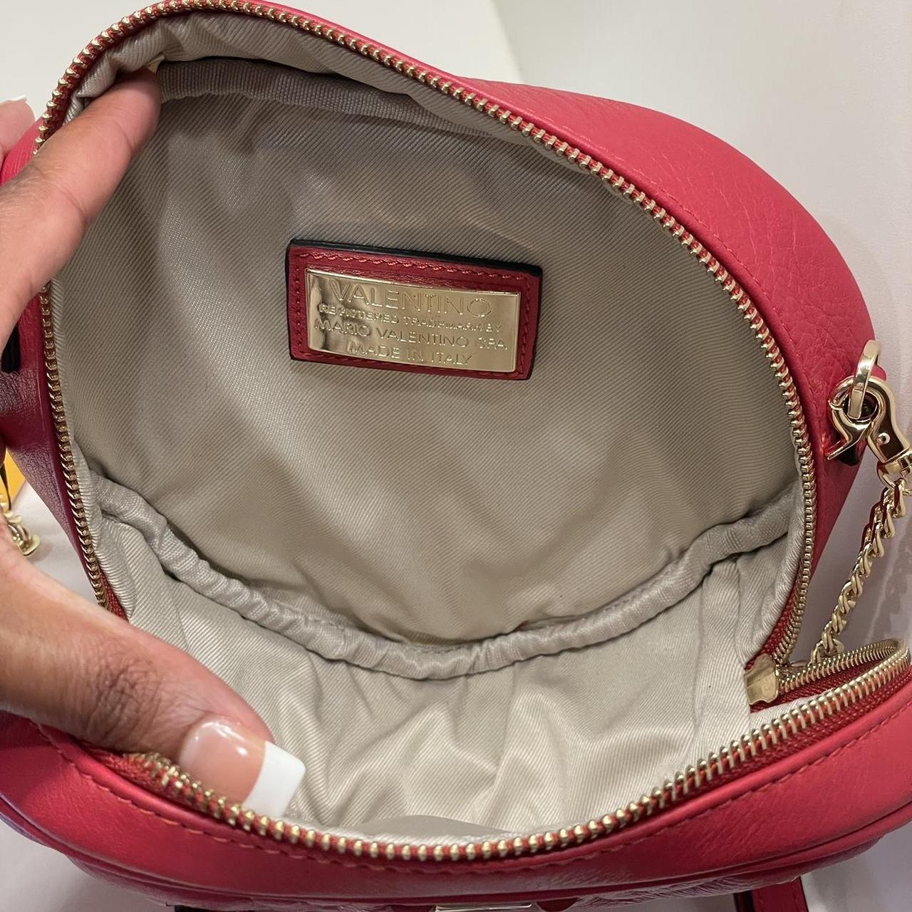 Valentino Bags Divina Chain Shoulder Bag in red. - Depop