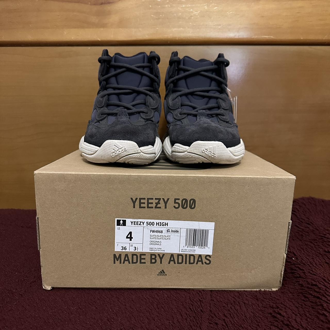 Adidas Yeezy 500 High Slate Size 4 Worn Once with Box Depop