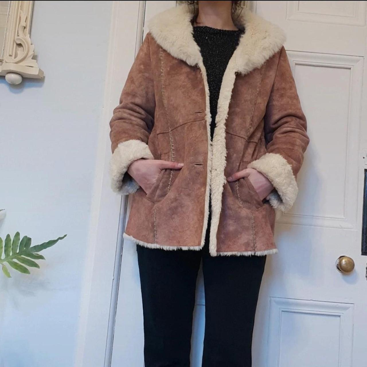 90s Y2K Afghan Coat / Faux Fur Jacket Size M/L I am | Depop
