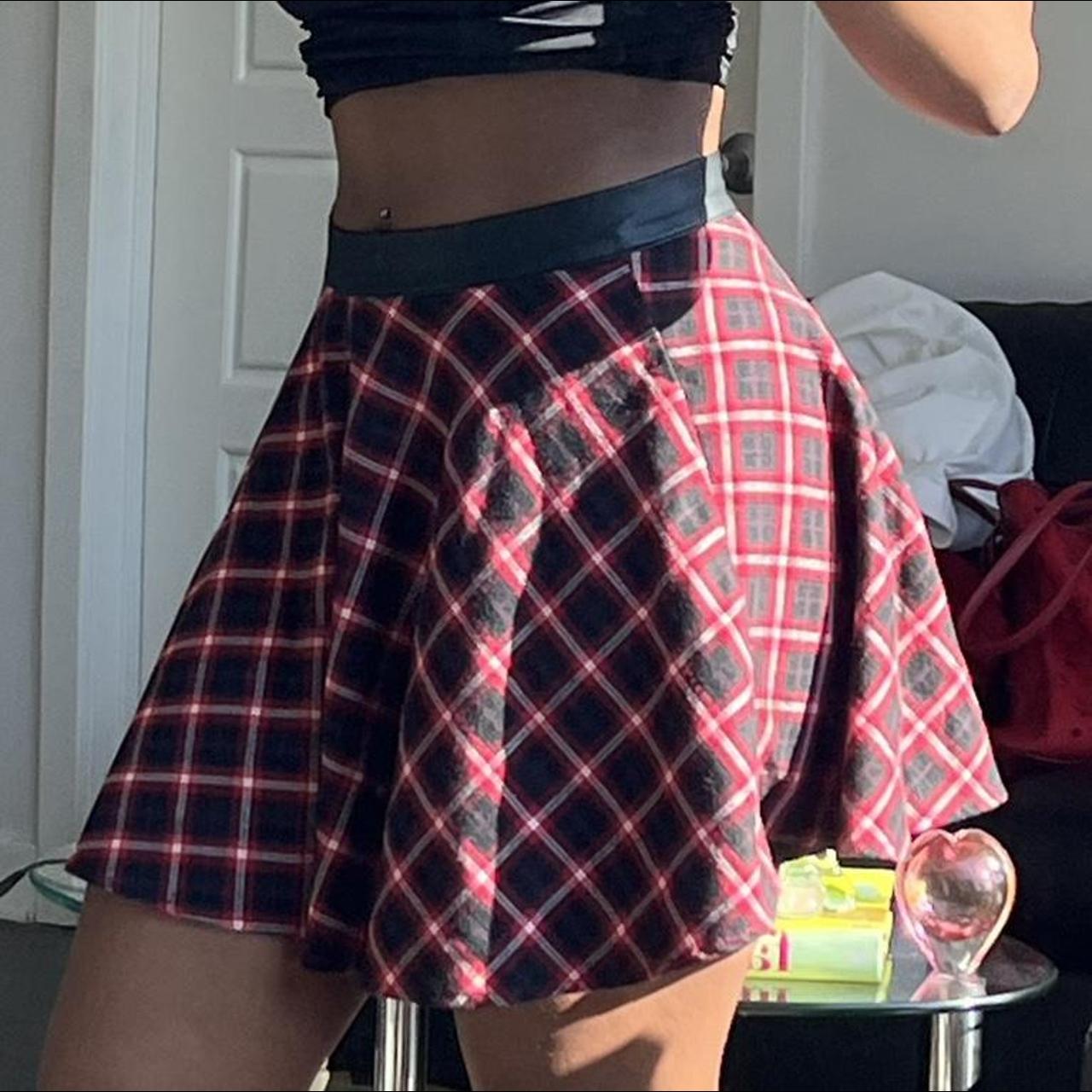 Fall plaid skater top skirt