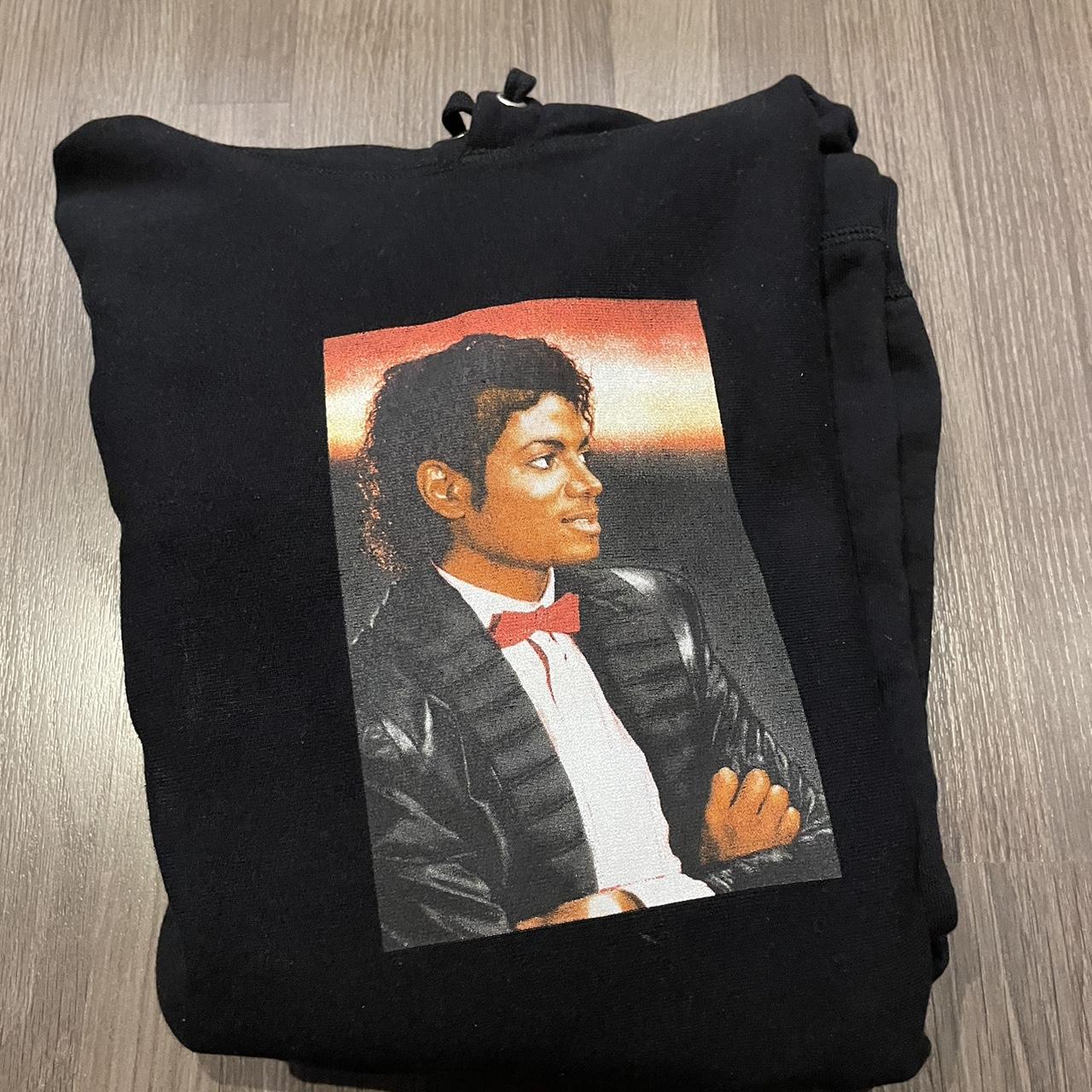 Rare Supreme Michael Jackson Black Hoodie... - Depop