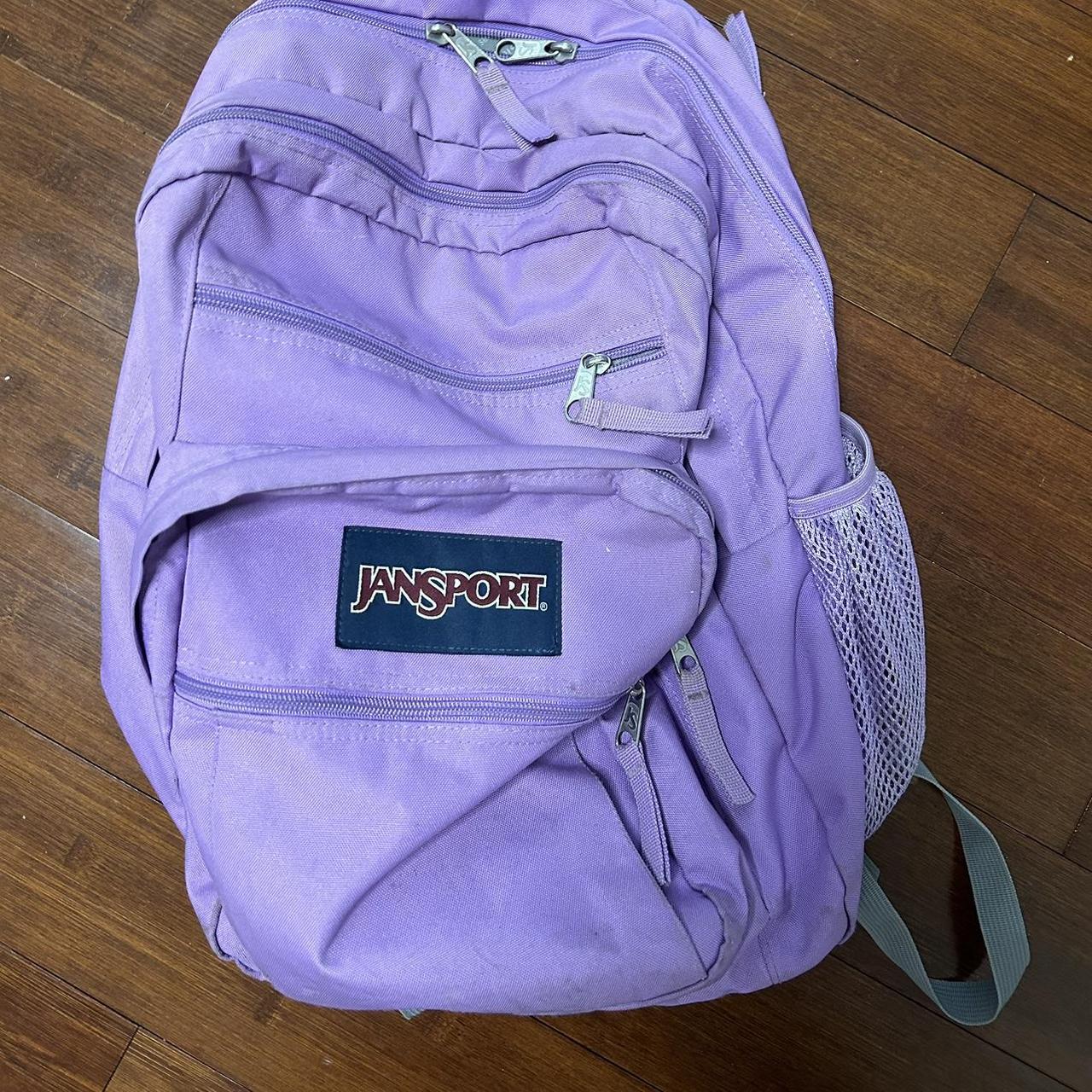 Jansport purple backpack with many pockets and even... - Depop