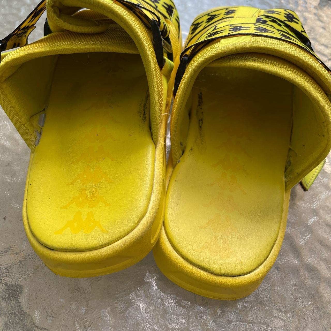 Kappa Men's Yellow Slides Depop