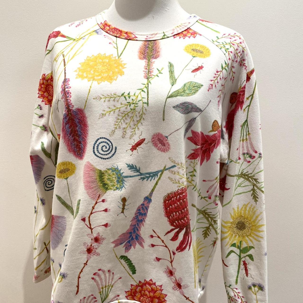 Gorman “Flower Bed” Jumper Sz Medium. Gorgeous print... - Depop