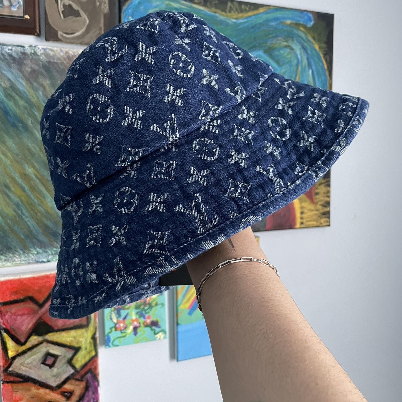 Louis Vuitton Bucket Hat—Denim - Depop