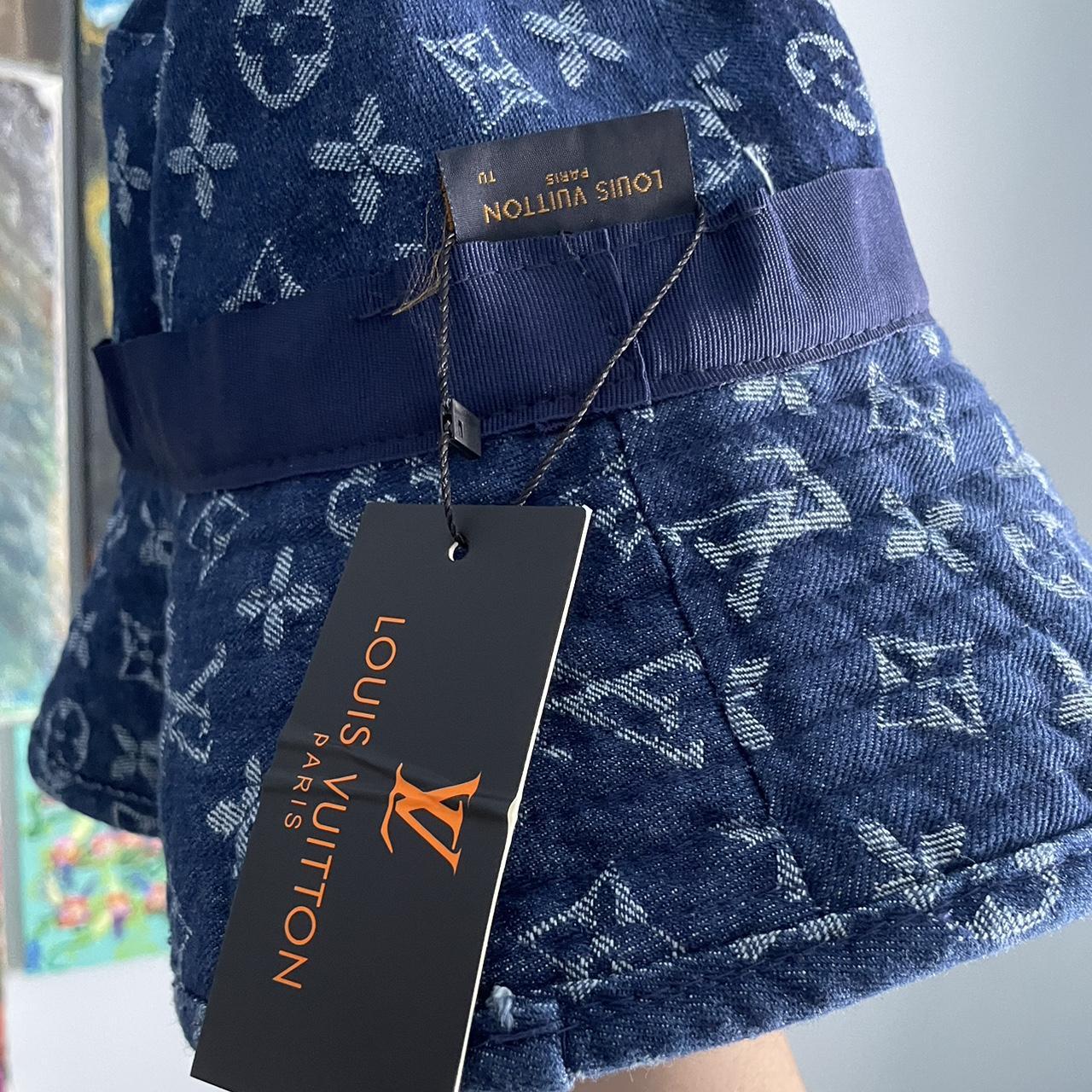 LOUIS VUITTON DENIM MONOGRAM BUCKET HAT - Depop