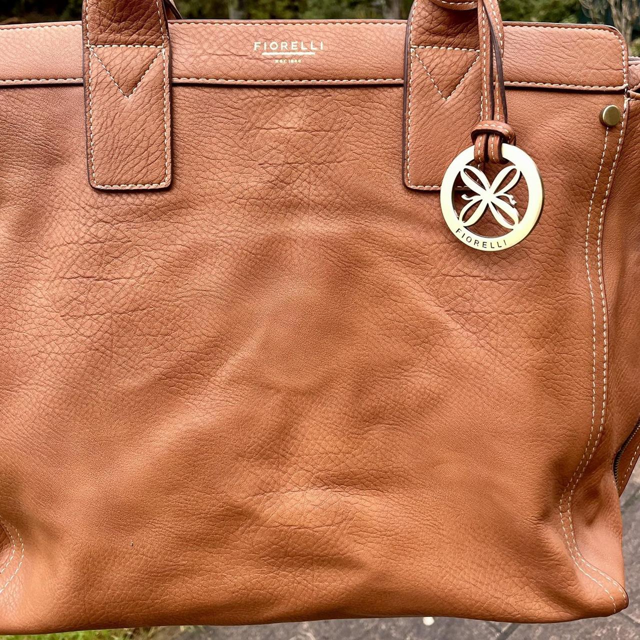 Fiorelli Tan Brown Large Leather Tote Bag Handbag.... Depop