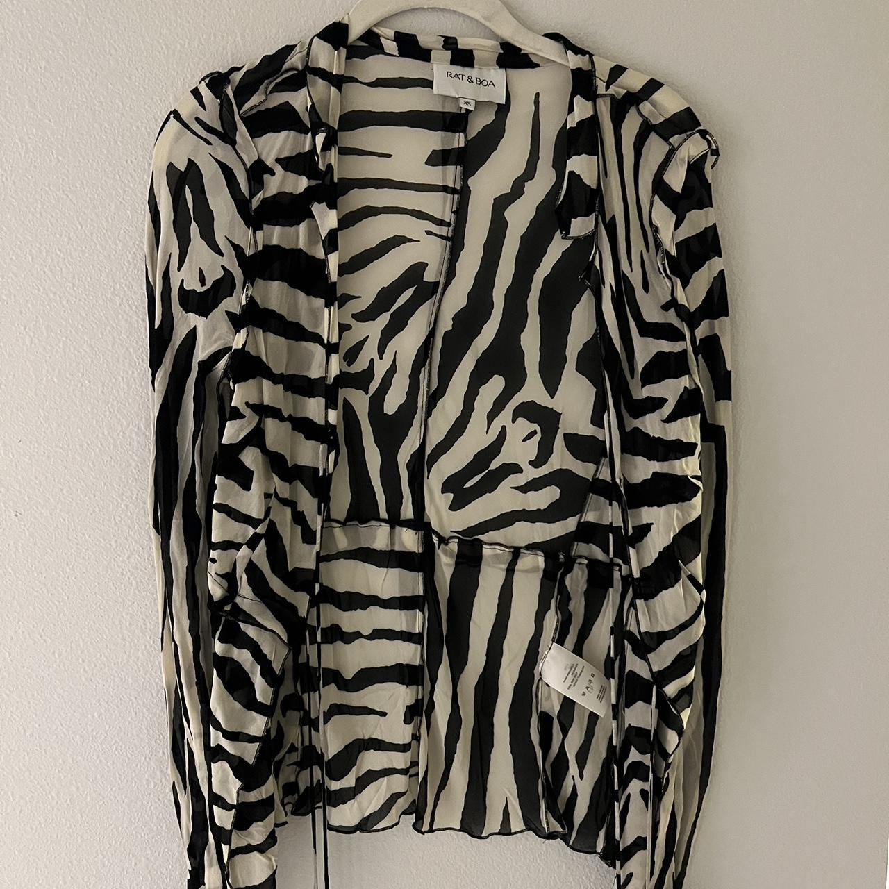 Rat and Boa zebra print zephyr top Brand new without... Depop