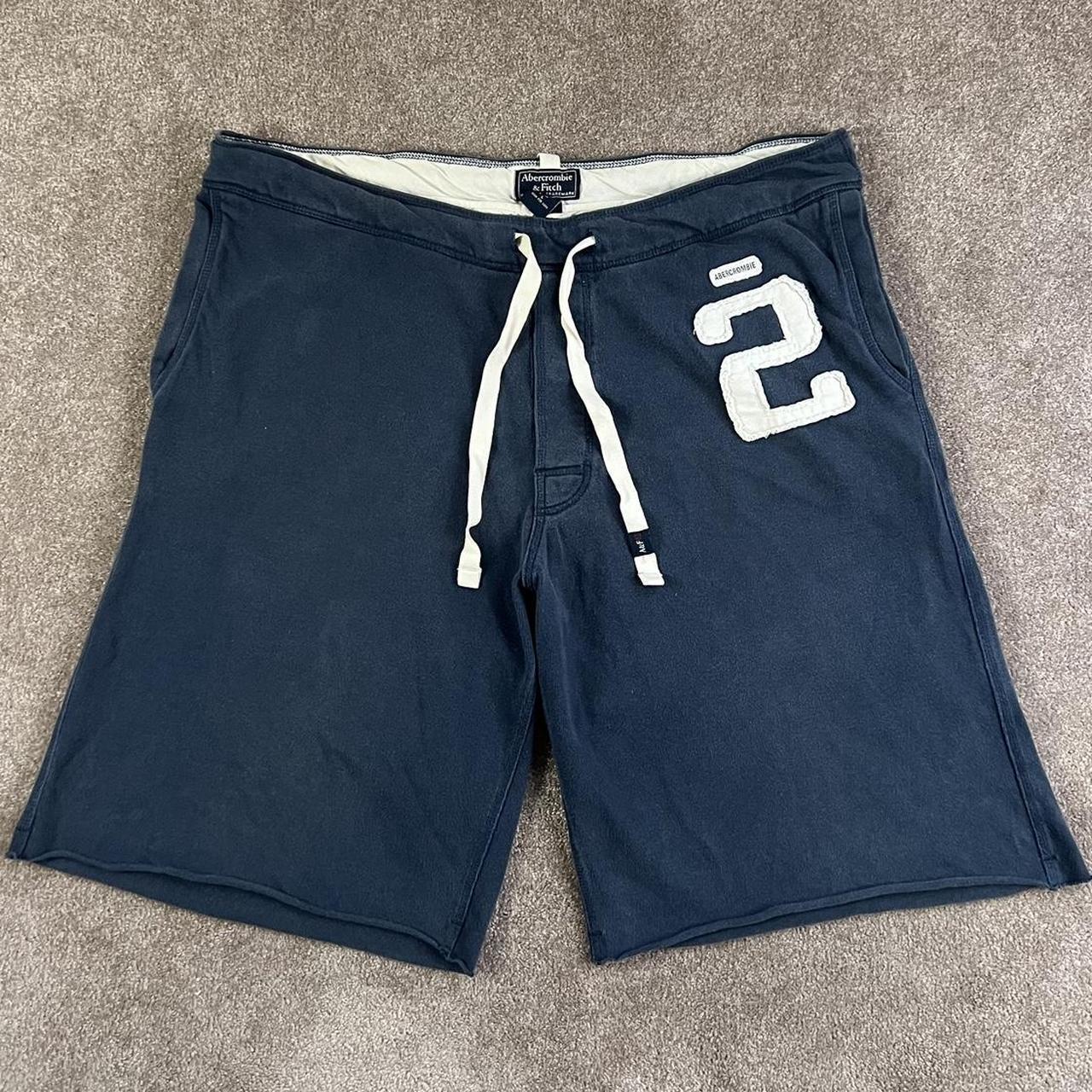 Abercrombie & Fitch Men's Navy and Blue Shorts | Depop