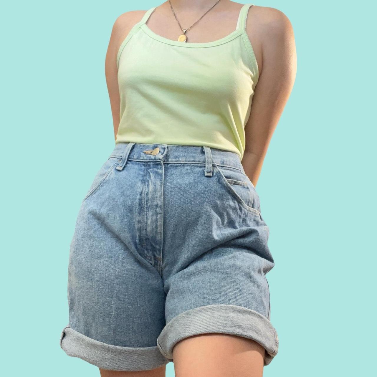 Precious vintage pastel/baby green tank top by Bugle... Depop