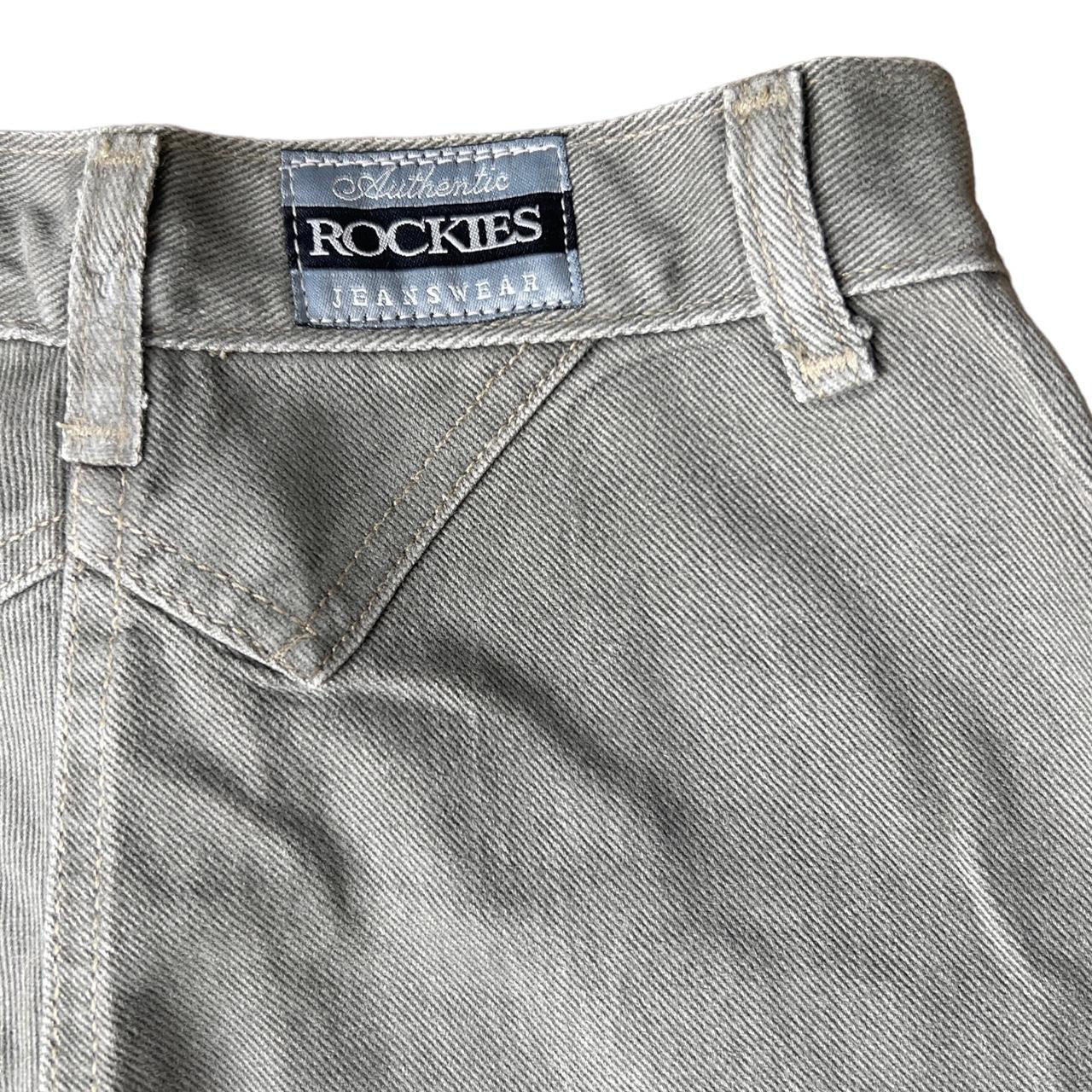 Vintage western Rockies denim jeans Silver/ grey... - Depop