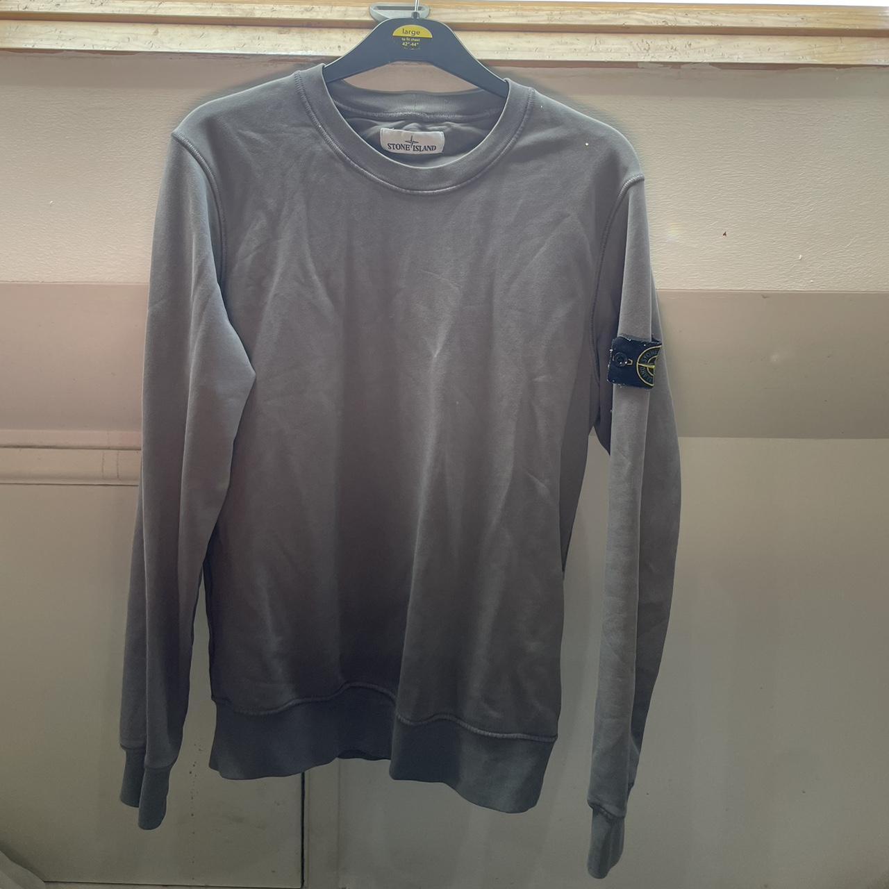 grey stone island jumper, size small, good... - Depop