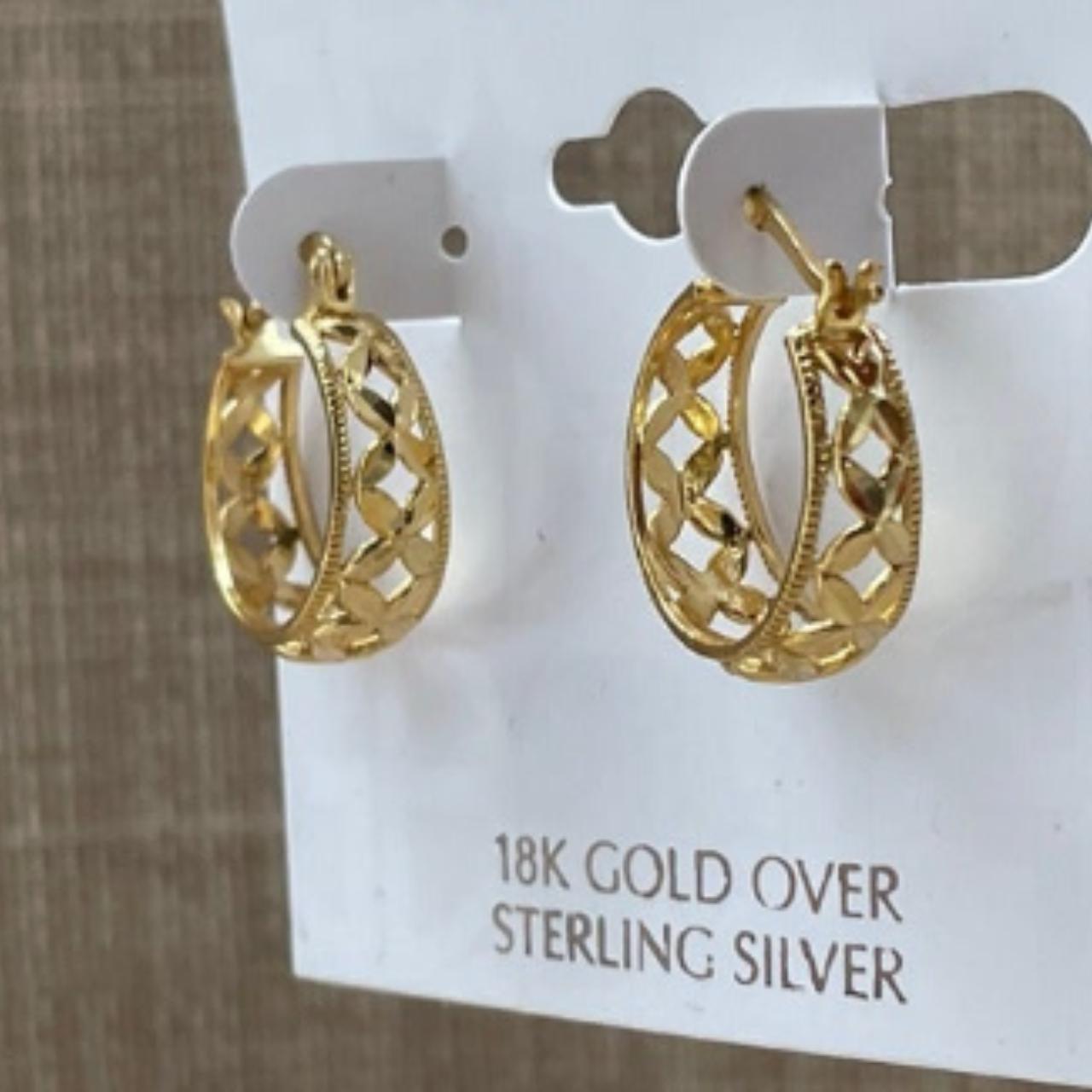 Giani Bernini Earrings 18k Gold Plated over Sterling - Depop
