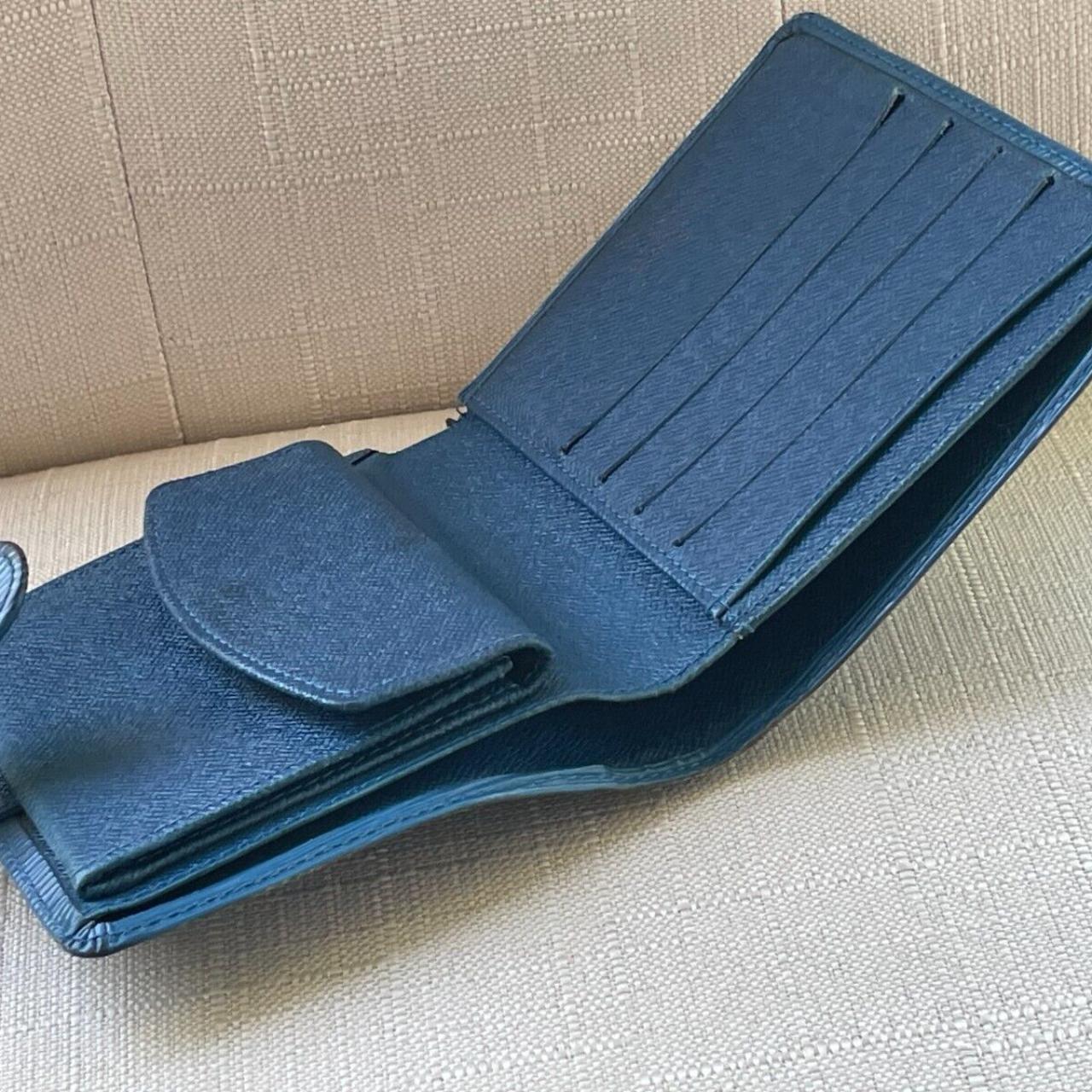 Louis Vuitton Slender Wallet (blue) Never used! - Depop