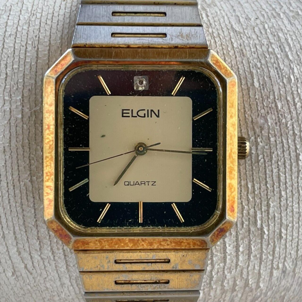 Elgin men's best sale watches gold tone