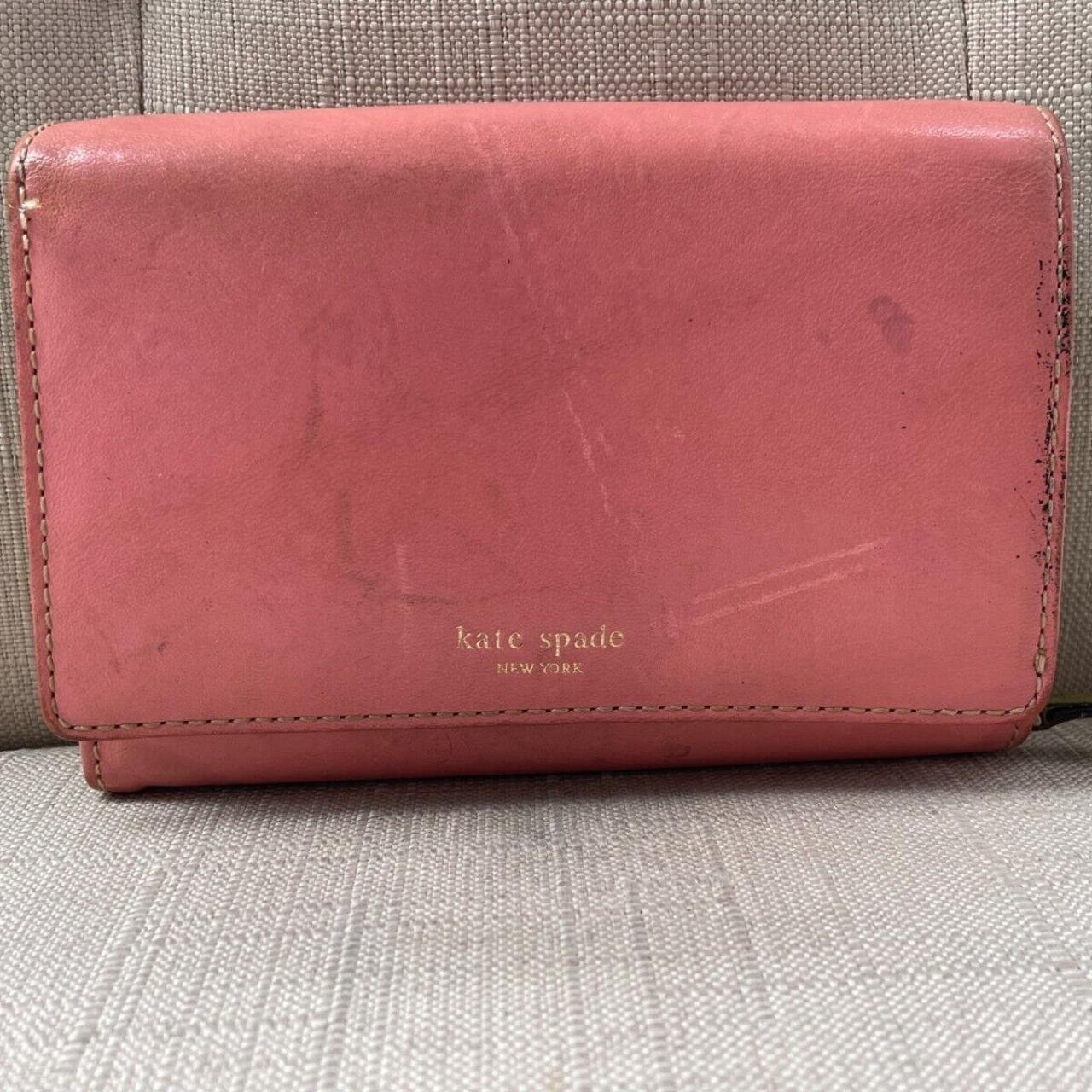 Kate spade pink hot sale and green purse