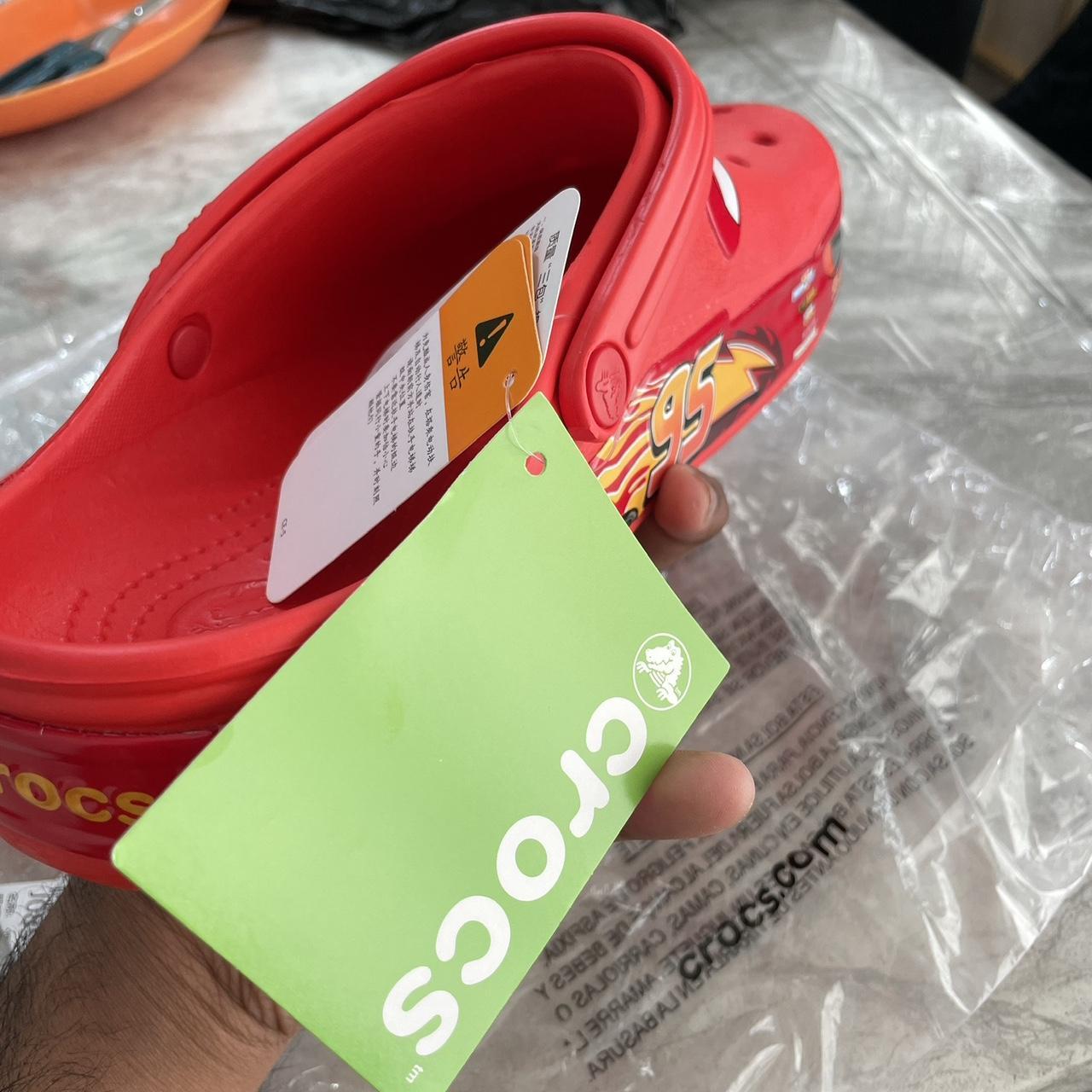 Cars Crocs Lightning McQueen red clogs 11 Quality &... Depop