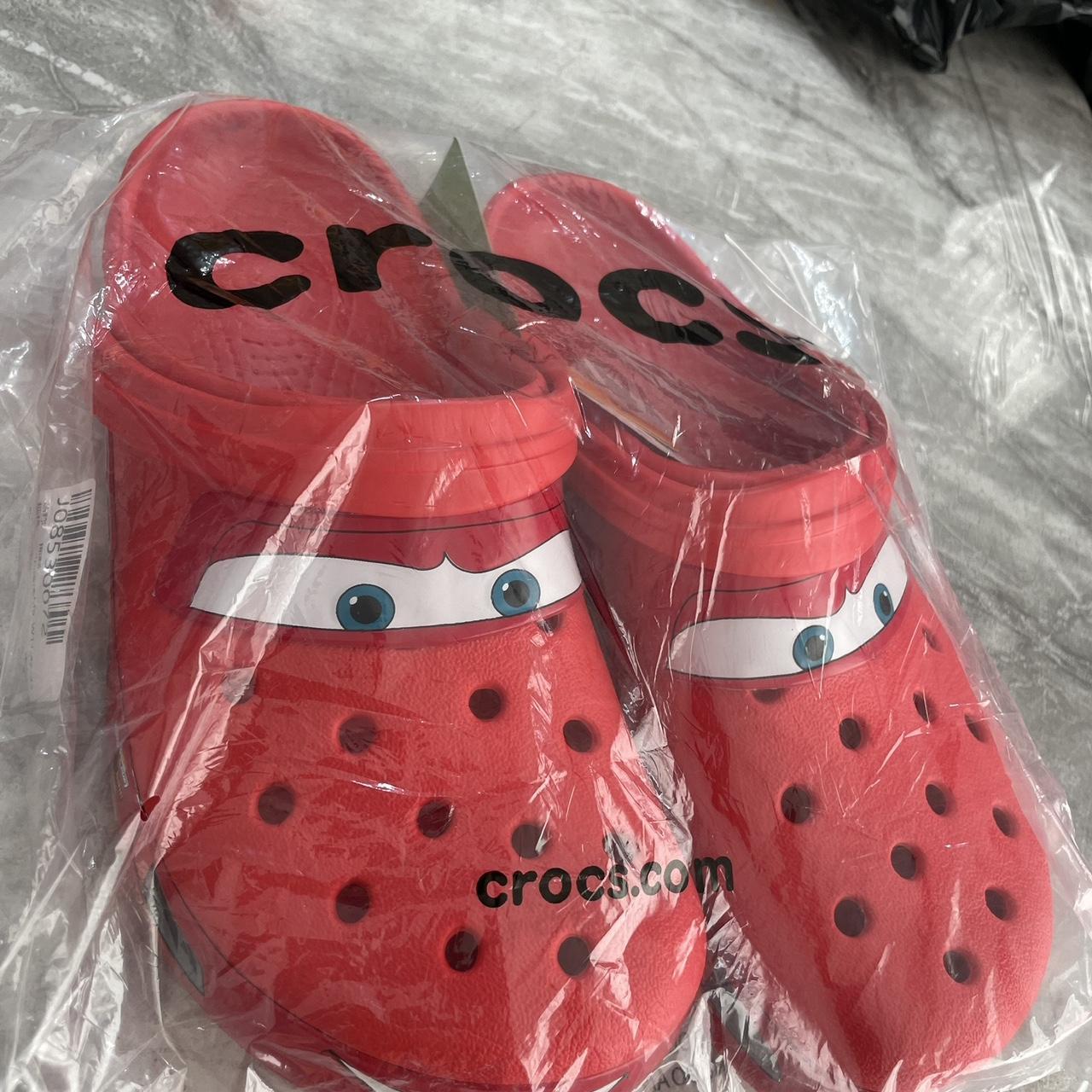 Cars Crocs Lightning McQueen red clogs 11 Quality &... Depop